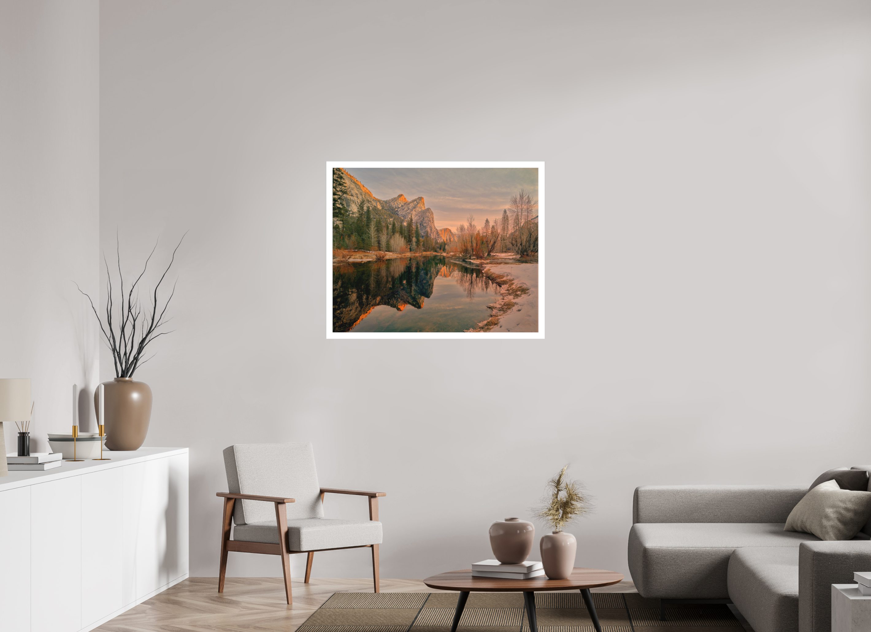 38.7 x 31″, Fine Art Bonded Acrylic Yosemite's Leviathans in Winter Dawn Light