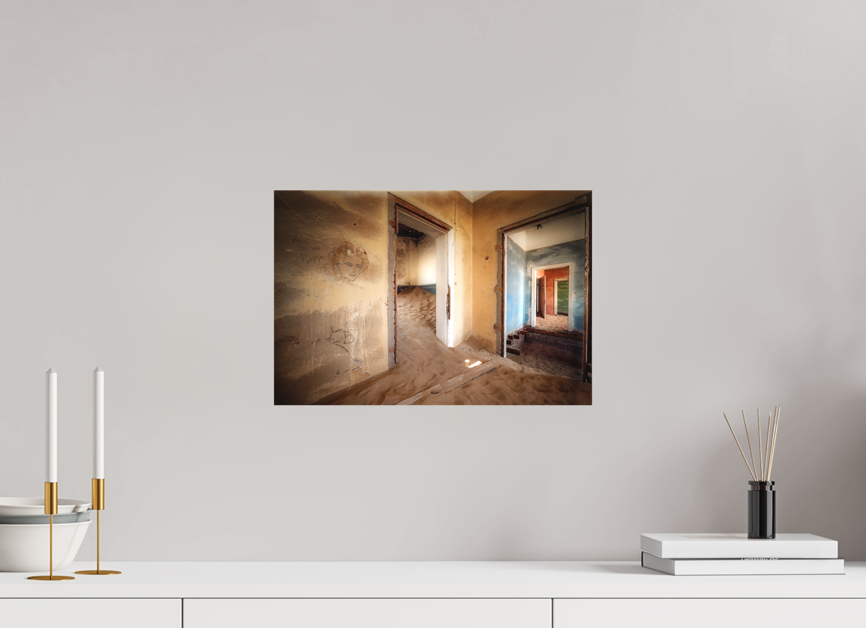 15 x 10″, Fine Art Textile Lost Dreams of Kolmanskop