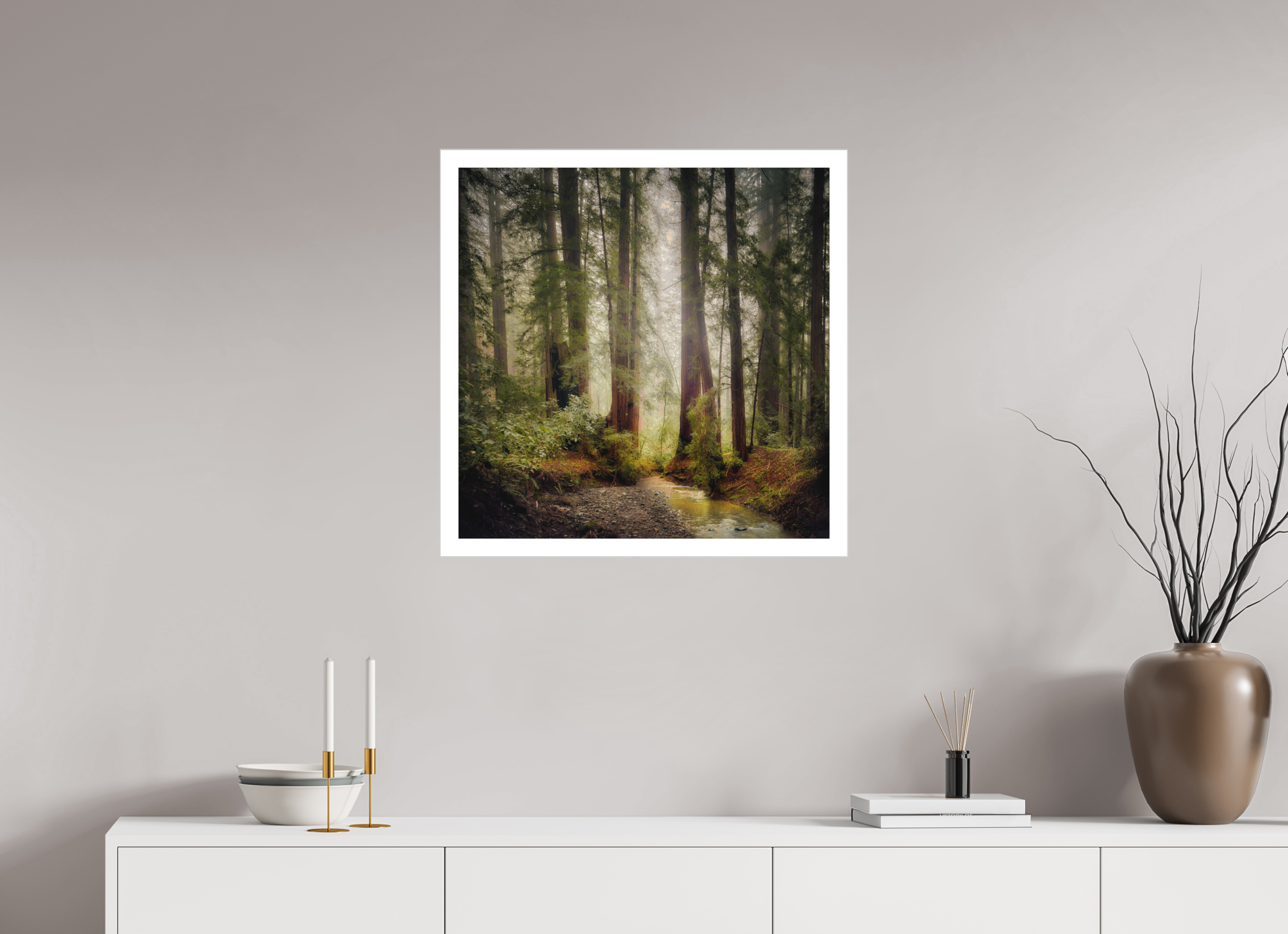 25 x 25″, Fine Art Bonded Acrylic Armstrong Woods IV: Lucem in Nemore