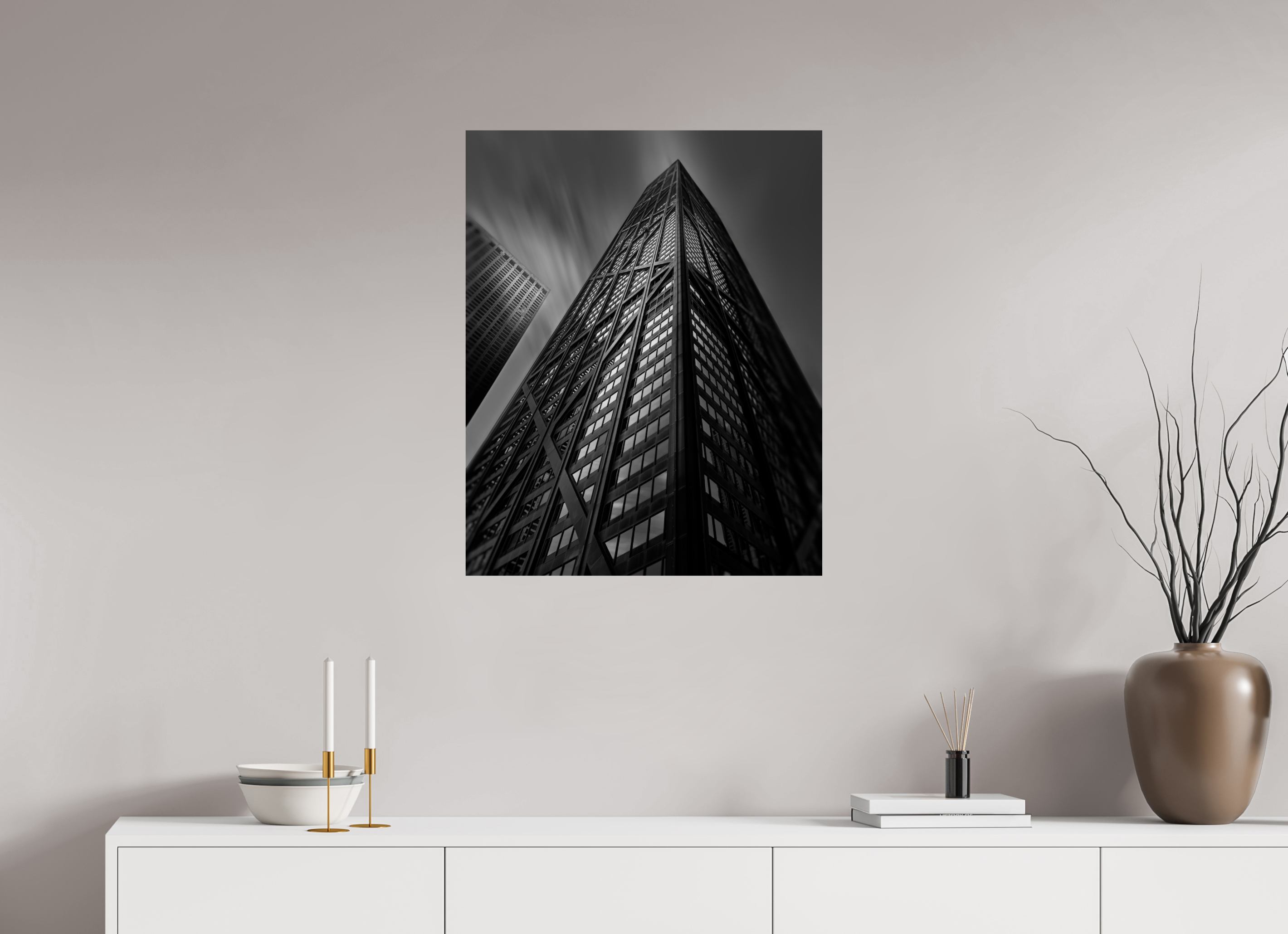24 x 30″, Giclée Alu-Dibond Chicago's John Hancock Building
