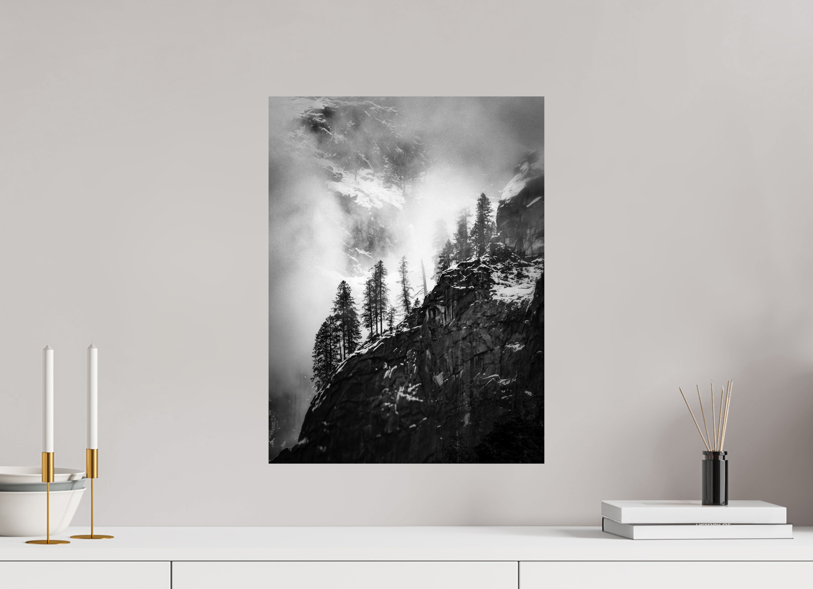 15 x 20″, Giclée Alu-Dibond Pines on Granite