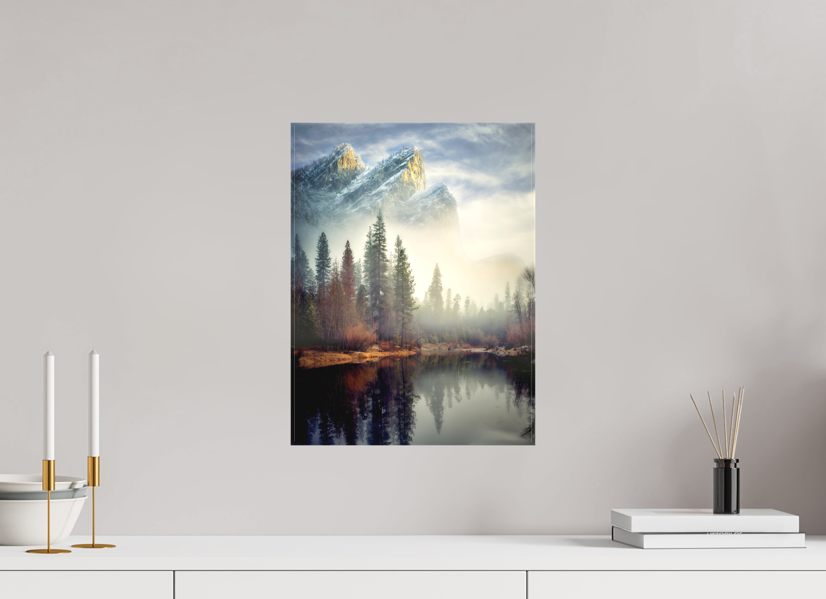 12 x 16″, Fine Art Textile Leviathans I: In the Mist of the Merced