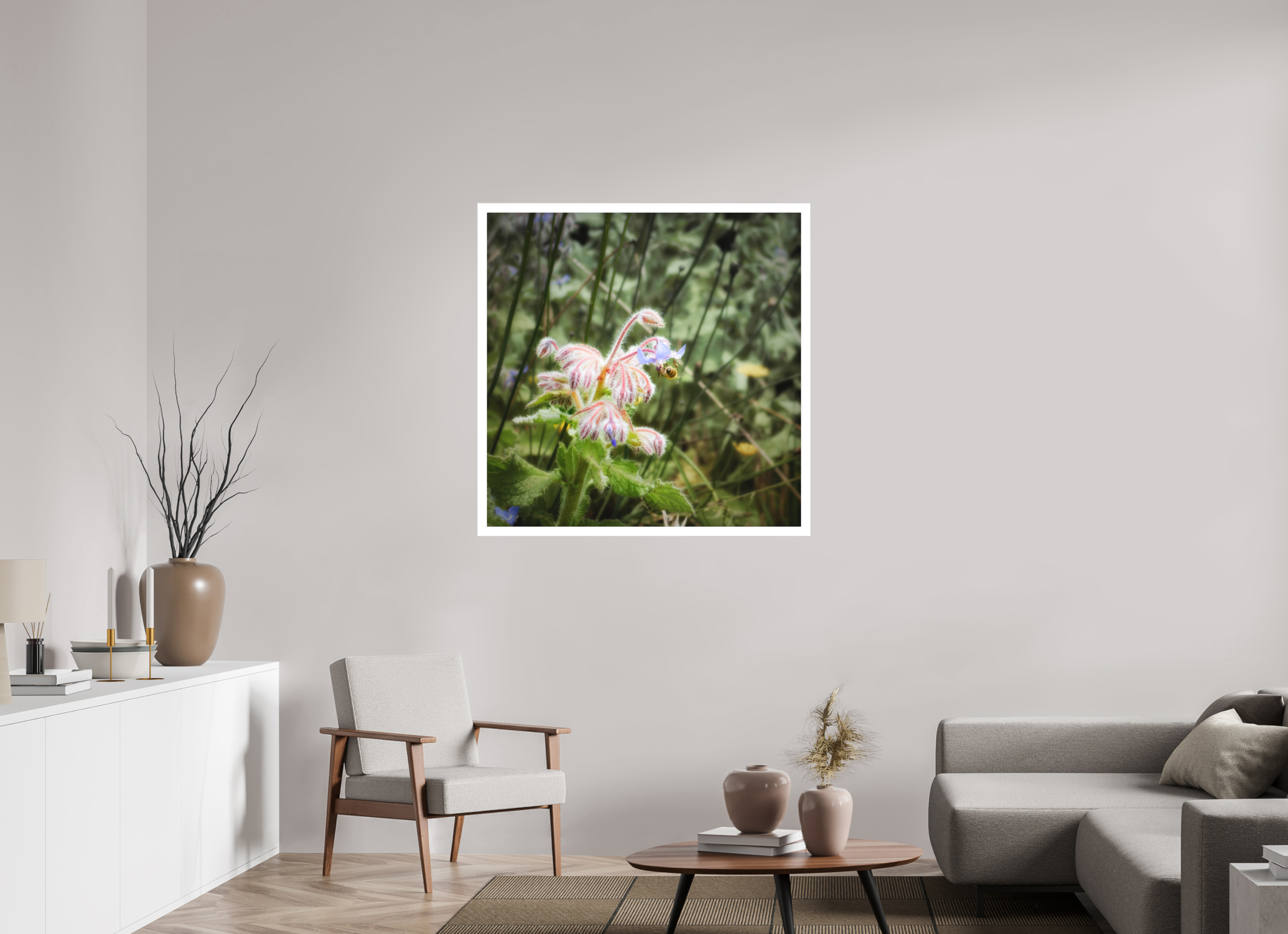 40 x 40″, Fine Art Bonded Acrylic Maui Honeybee Hard at Work