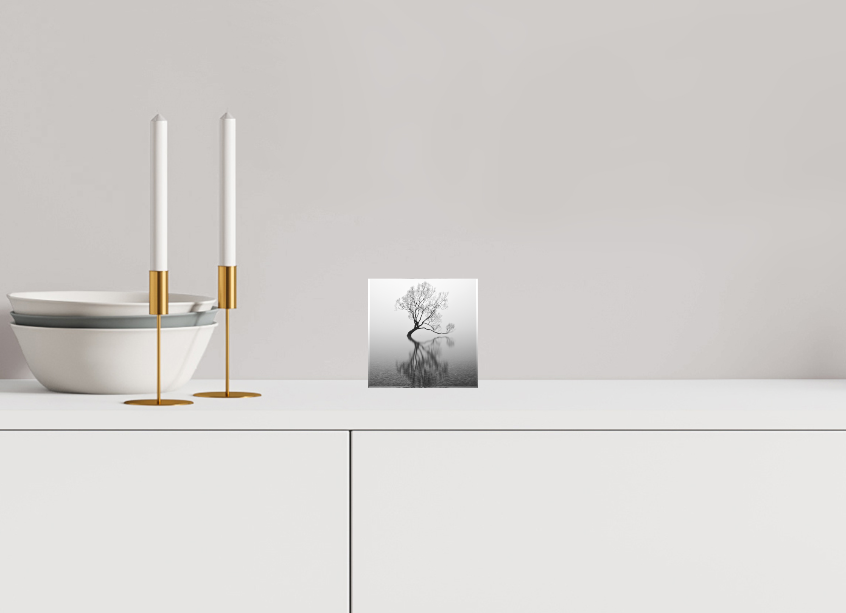 4 x 4″, Acrylic Block Gift Set Wanaka I: Rich Minimalism