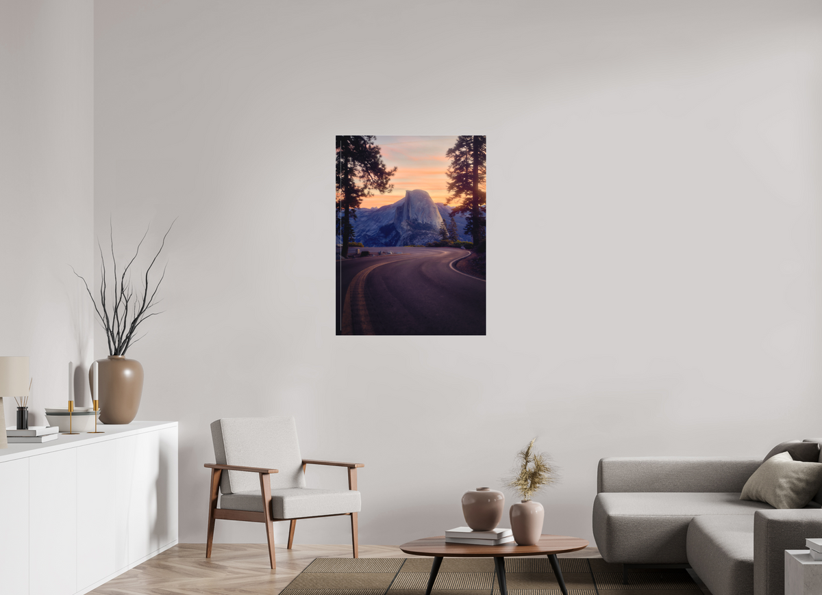 30 x 40″, Bonded Acrylic Silver Frame Flexus: Half Dome from Horseshoe Curve