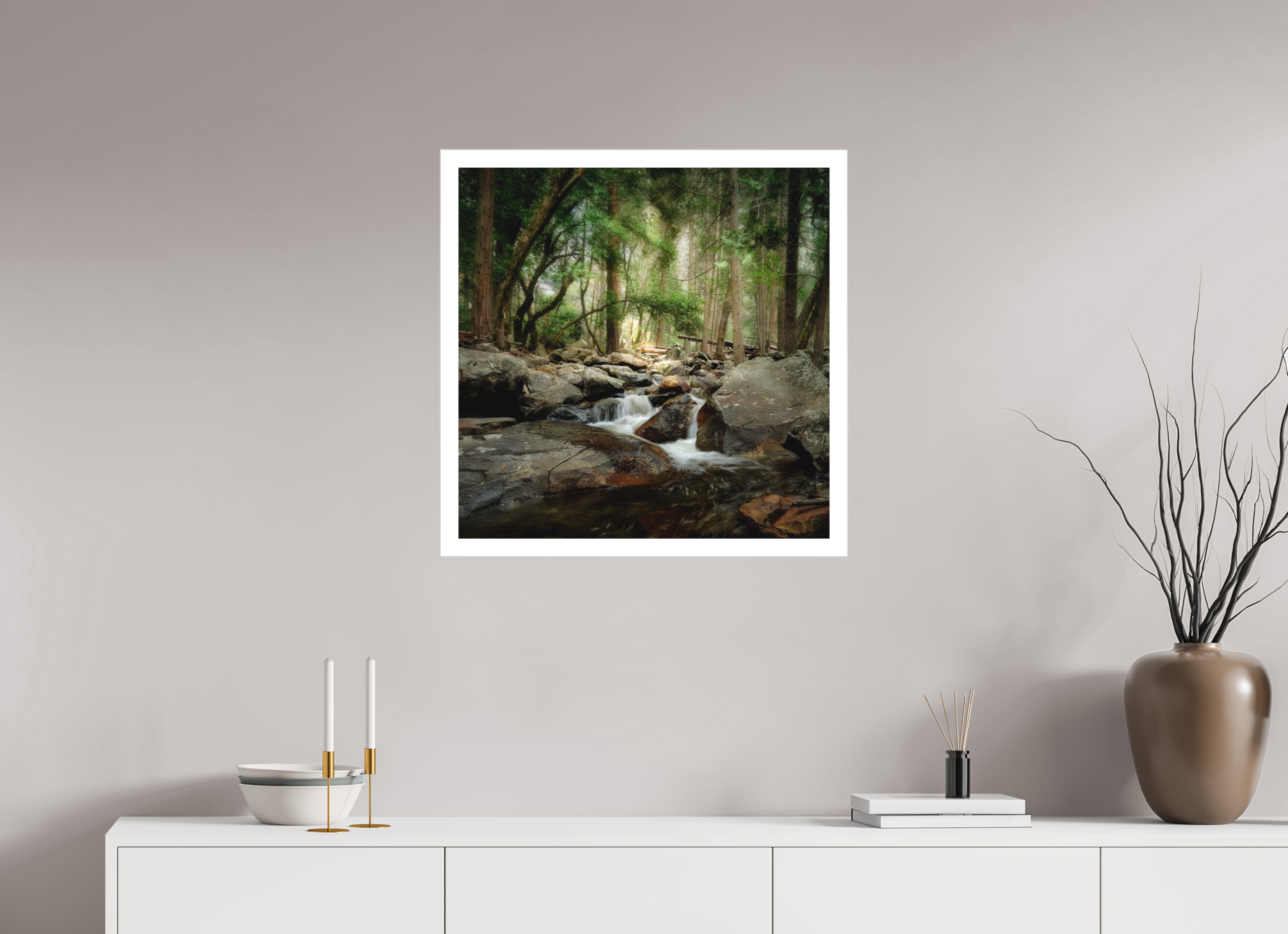 25 x 25″, Fine Art Bonded Acrylic Bridalveil Creek