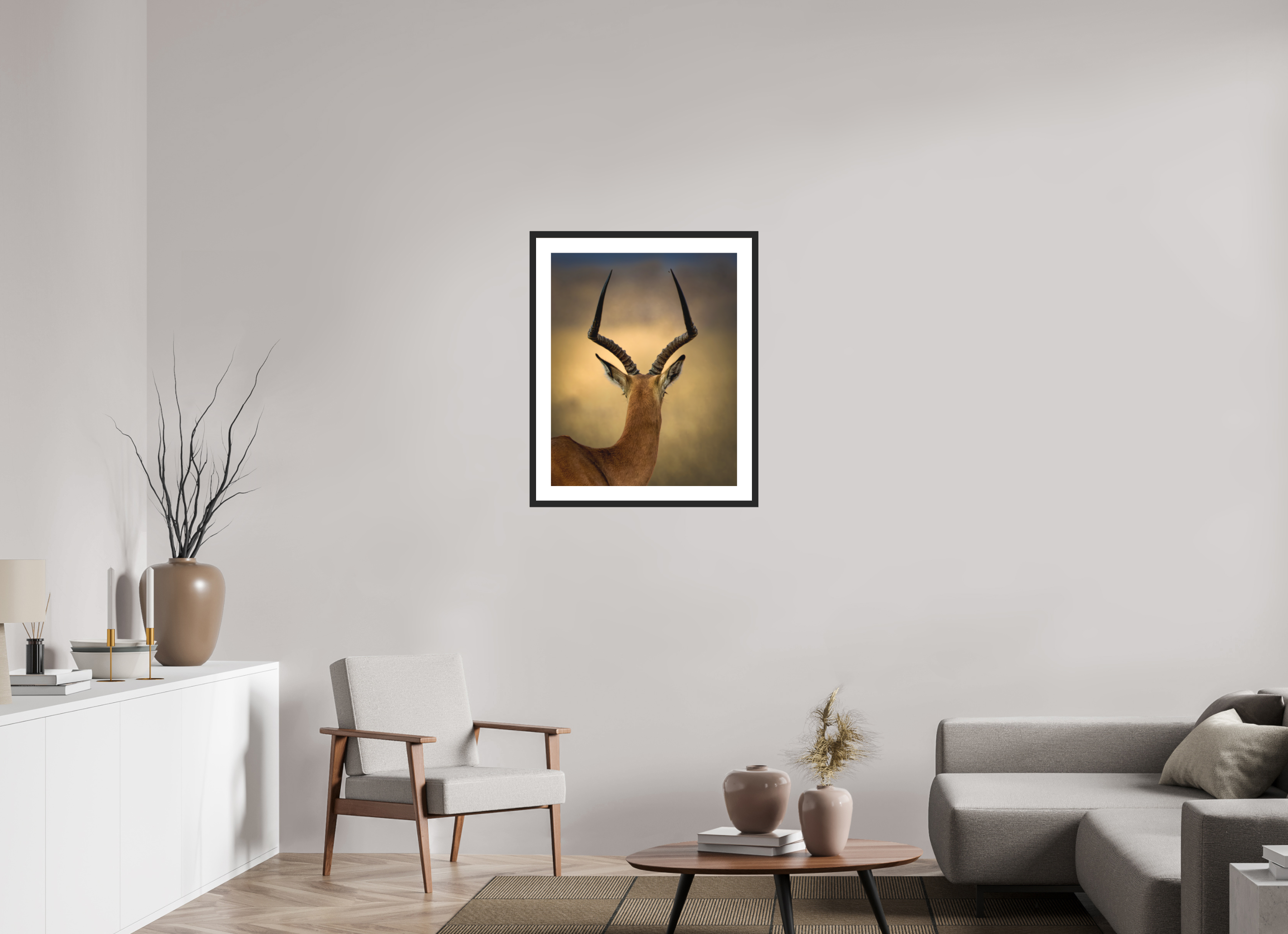24 x 30″, Passe-Partout Black Frame Impala DK
