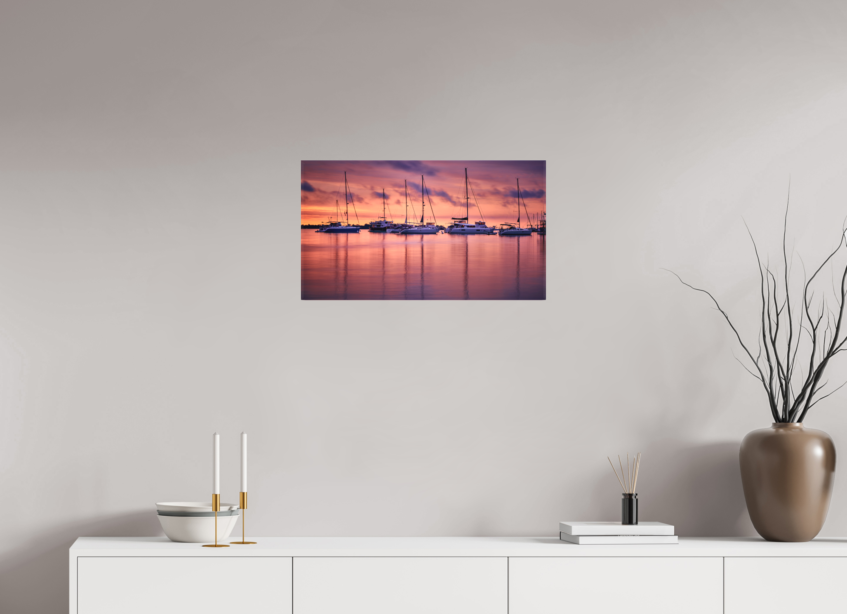 24 x 13.5″, Fine Art Textile Portum Tutum: The Annapolis Harbor at Dawn