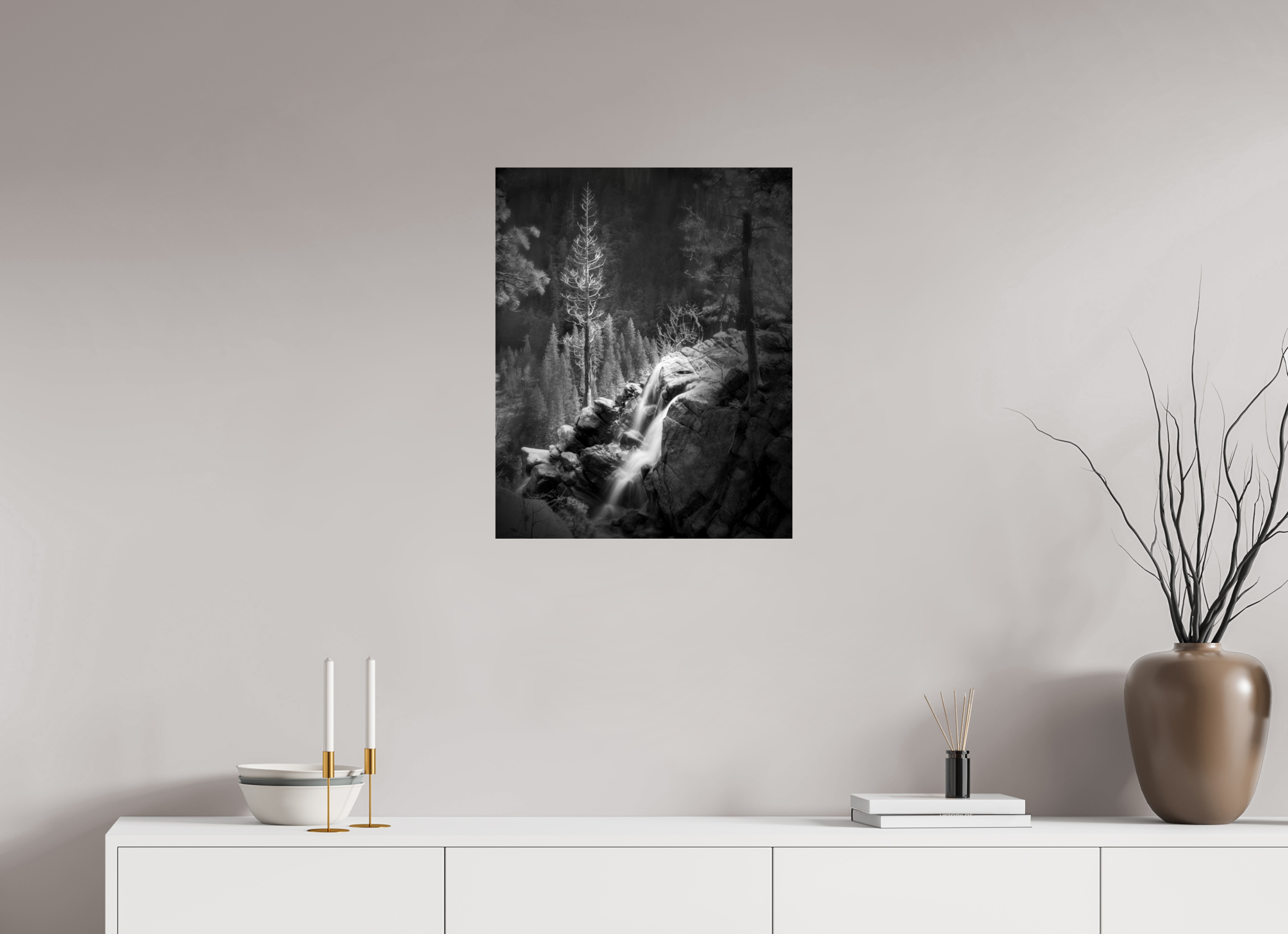 20 x 25″, Giclée Alu-Dibond Lucidum: Yosemite's Cascade Creek