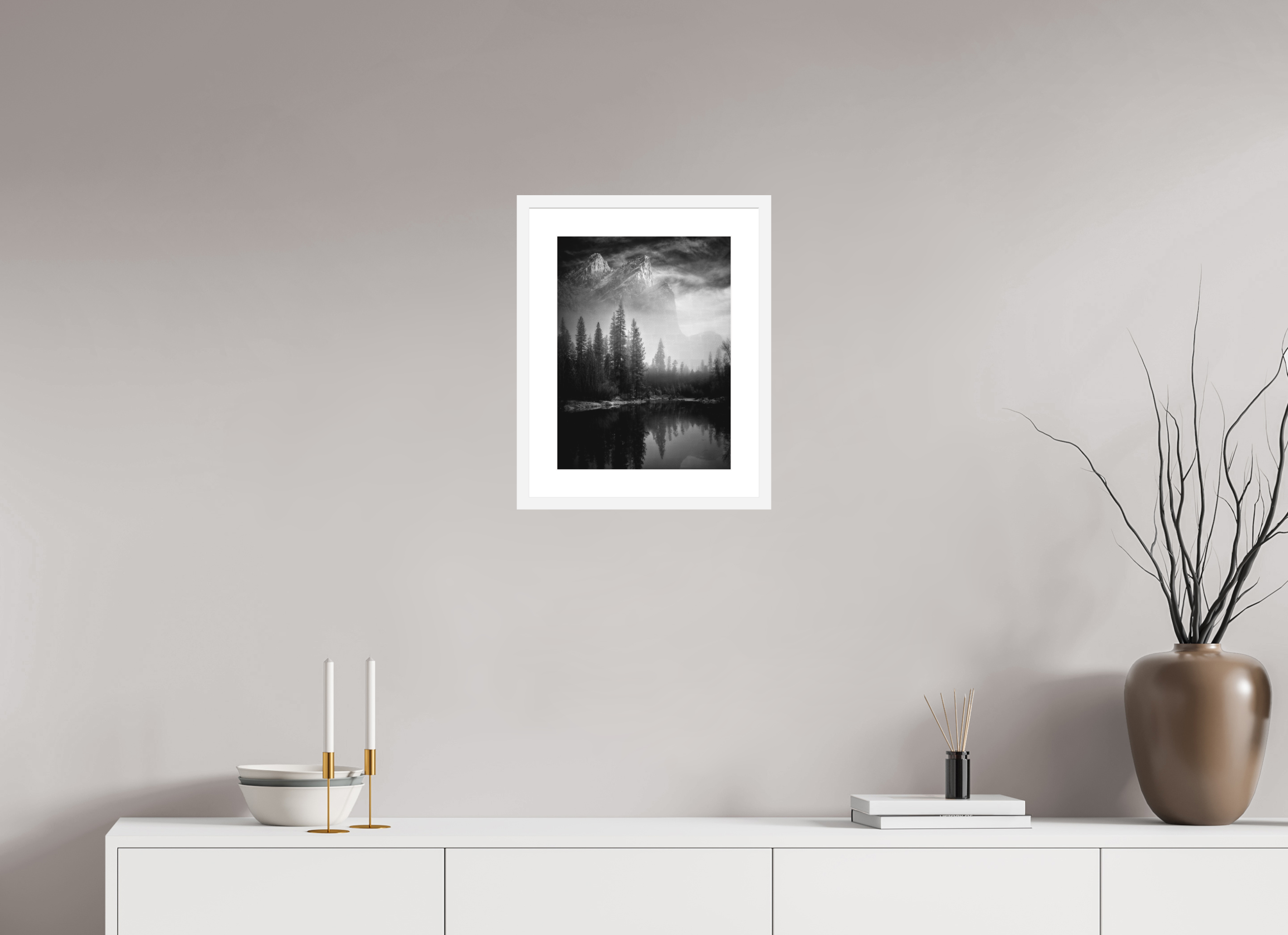 12 x 16″, Passe-Partout White Frame Leviathans II: Light & Shadow