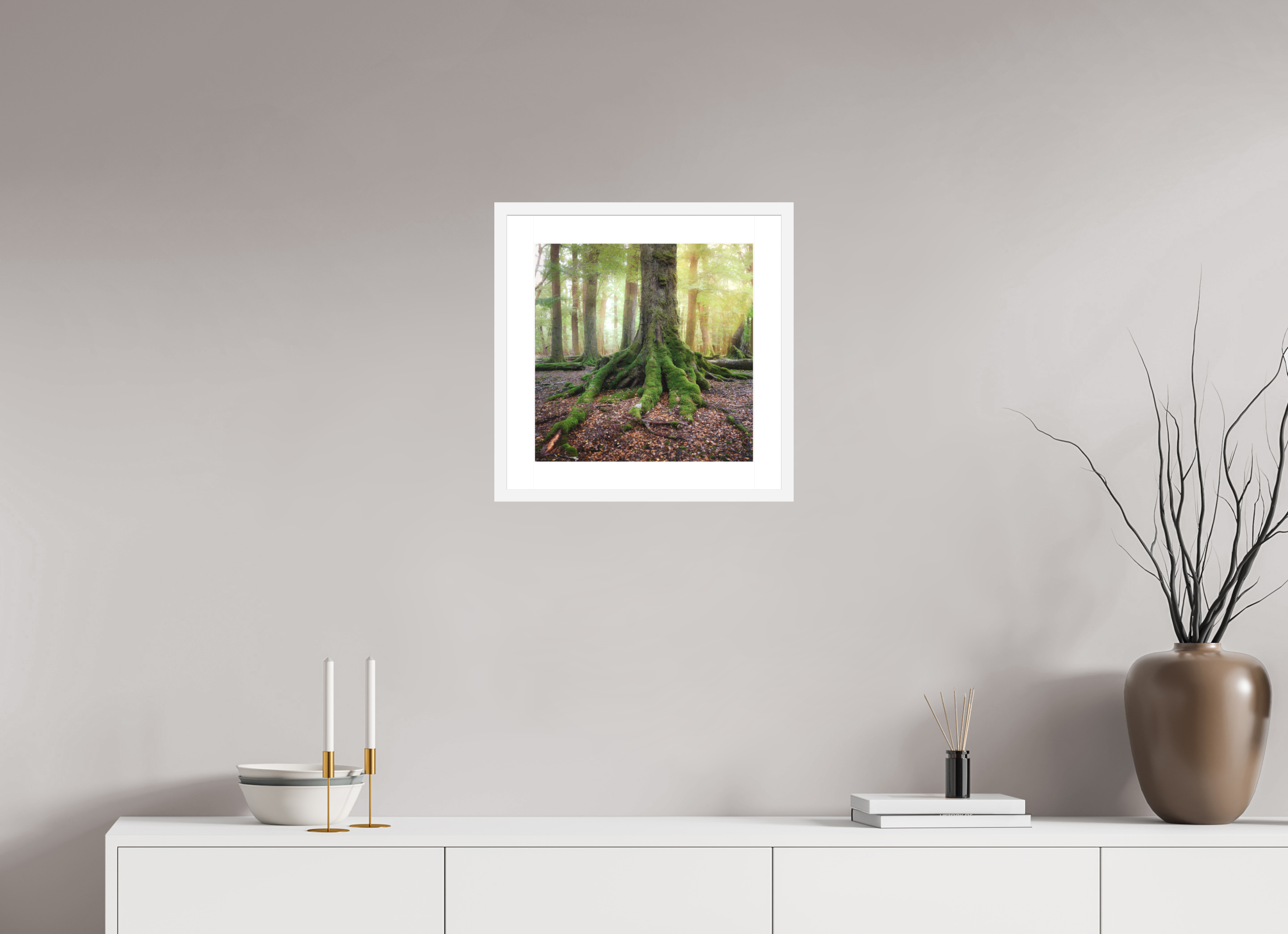 15 x 15″, Passe-Partout White Frame The Hobbit's Foot