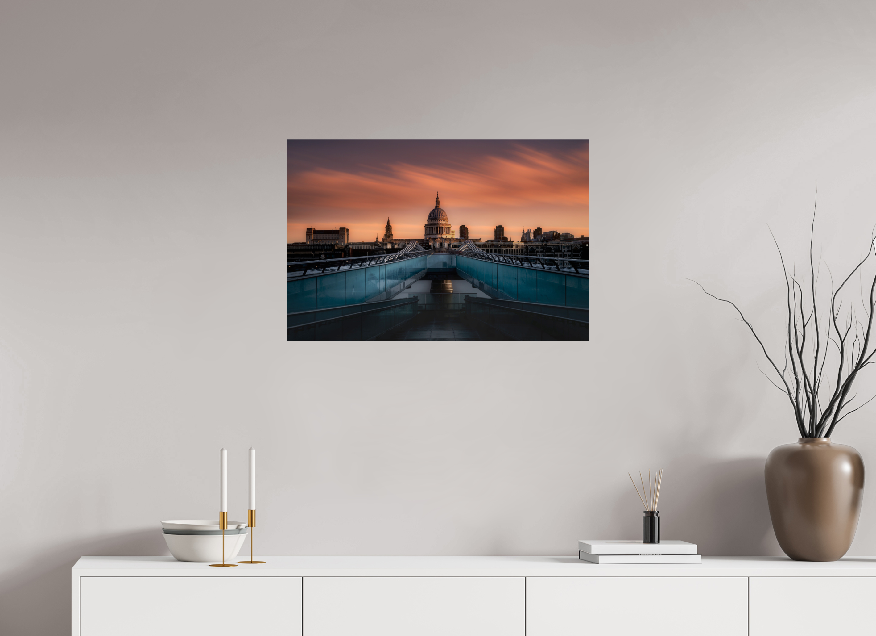 30 x 20″, Giclée Alu-Dibond Sunrise Over St. Paul's Cathedral