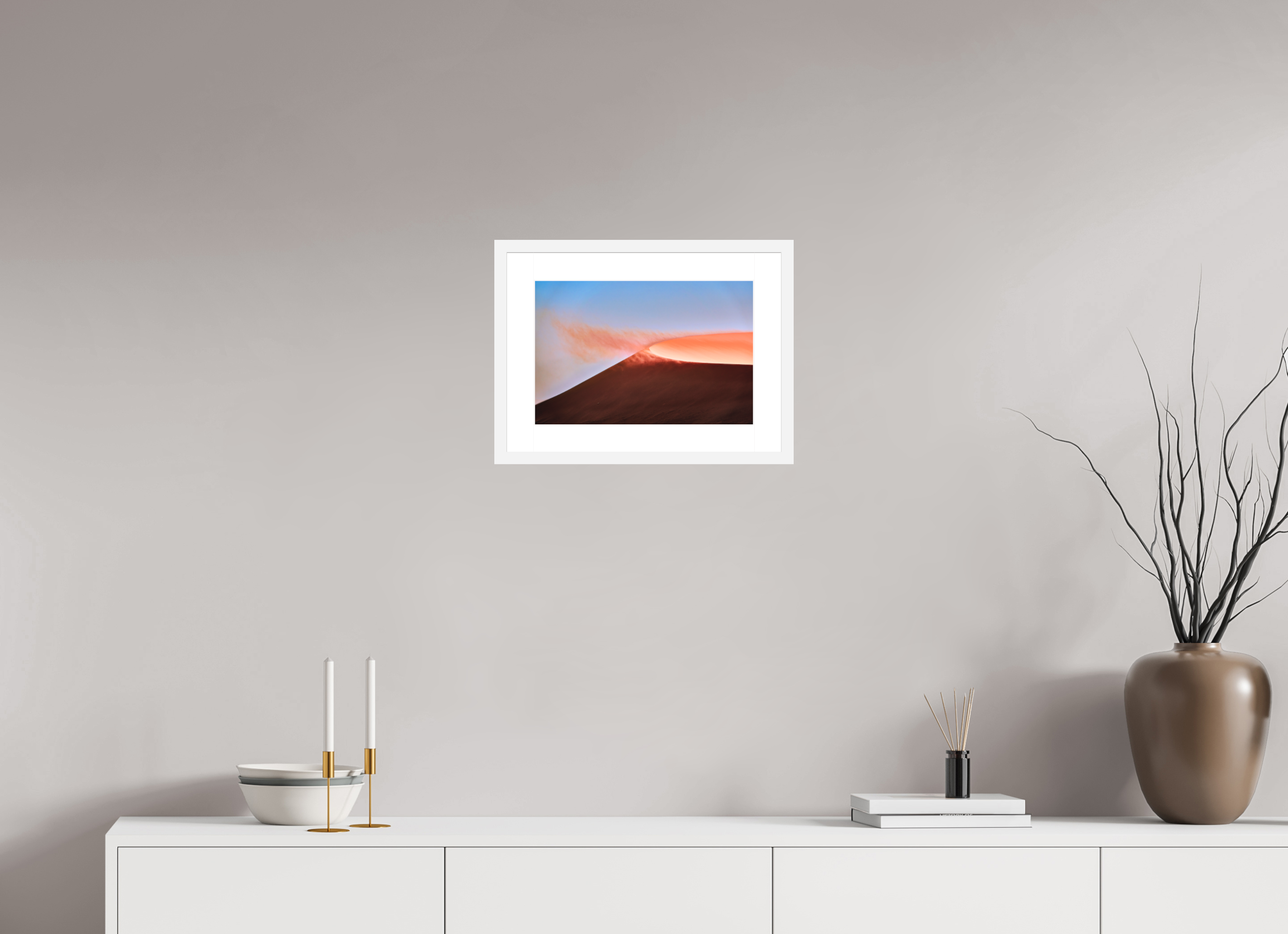 15 x 10″, Passe-Partout White Frame Deadvlei San Dune Crater Rim
