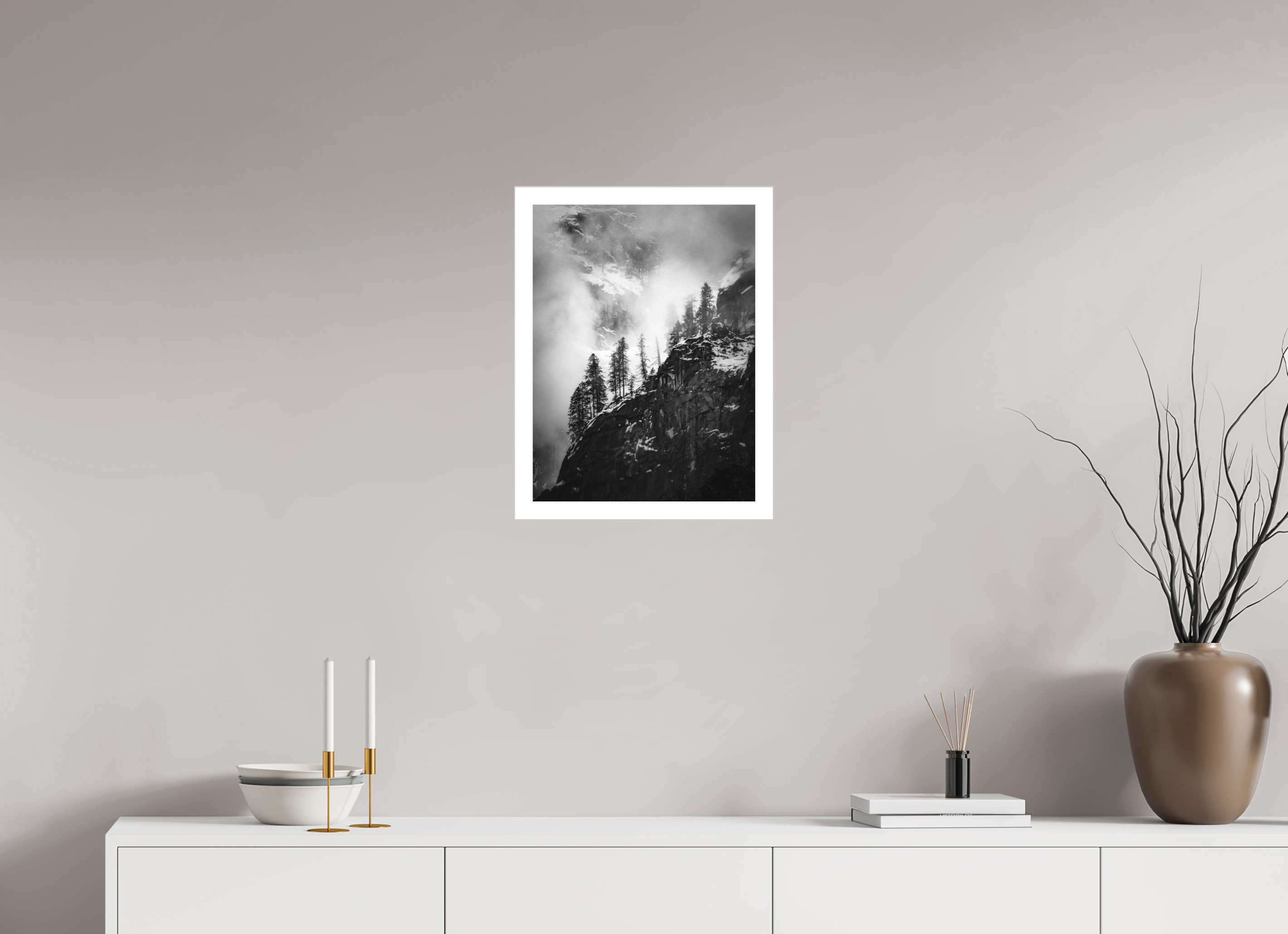 15 x 20″, Fine Art Bonded Acrylic Pines on Granite