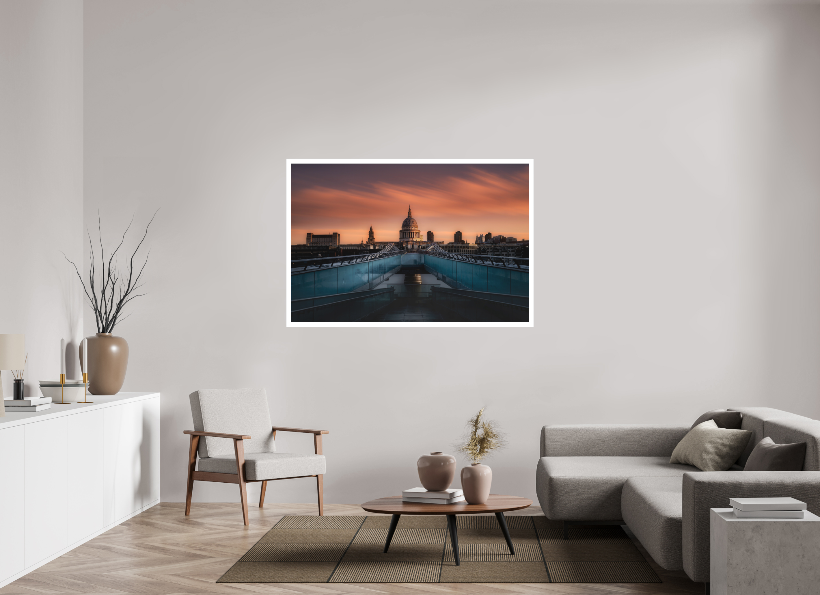 60 x 40″, Fine Art Bonded Acrylic Sunrise Over St. Paul's Cathedral