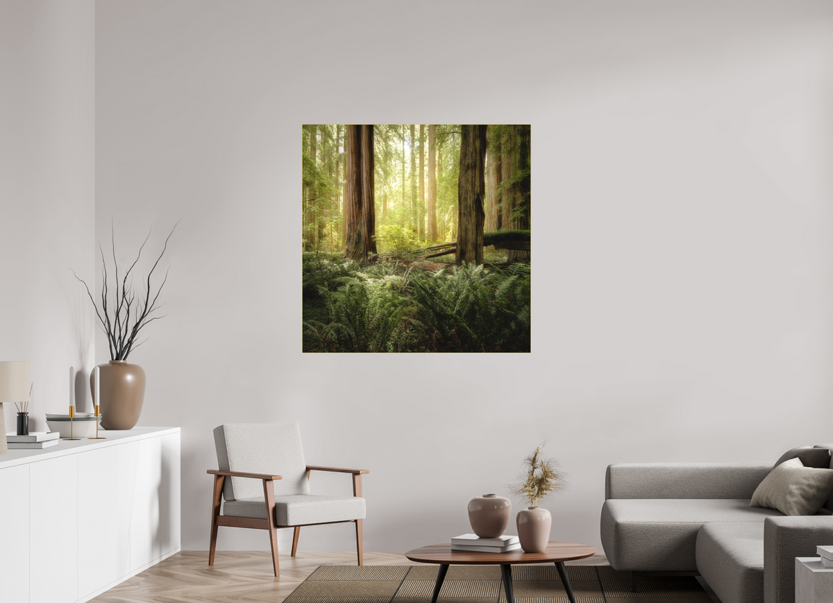 45 x 45″, Bonded Acrylic Gold Frame Lux Armarium: Stout Grove