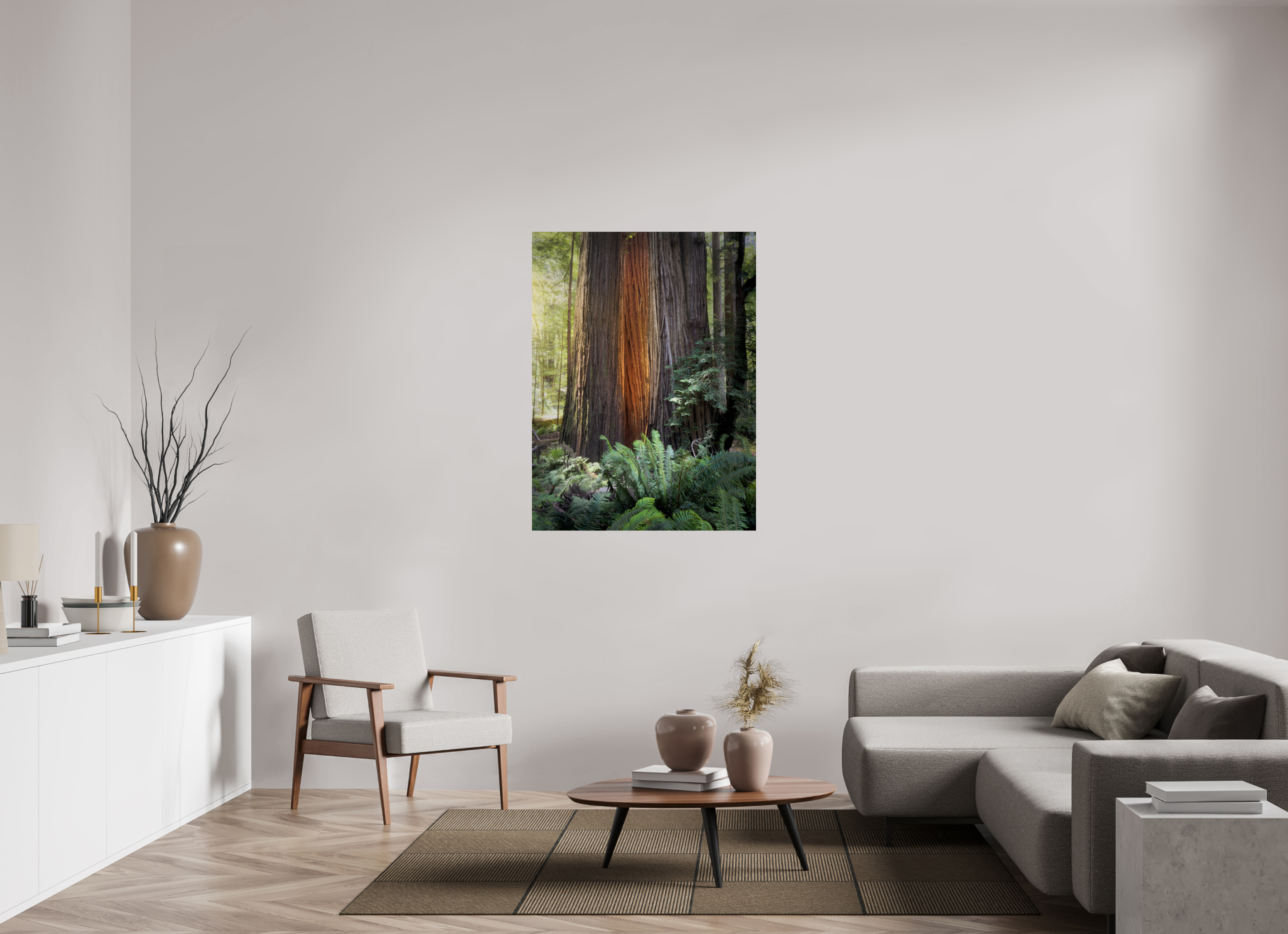 36 x 48″, Giclée Alu-Dibond Glow in the Tall Trees Grove