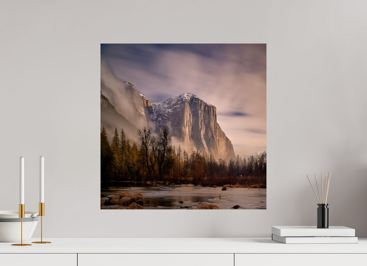 20 x 20″, Giclée Alu-Dibond El Capitan at Dawn