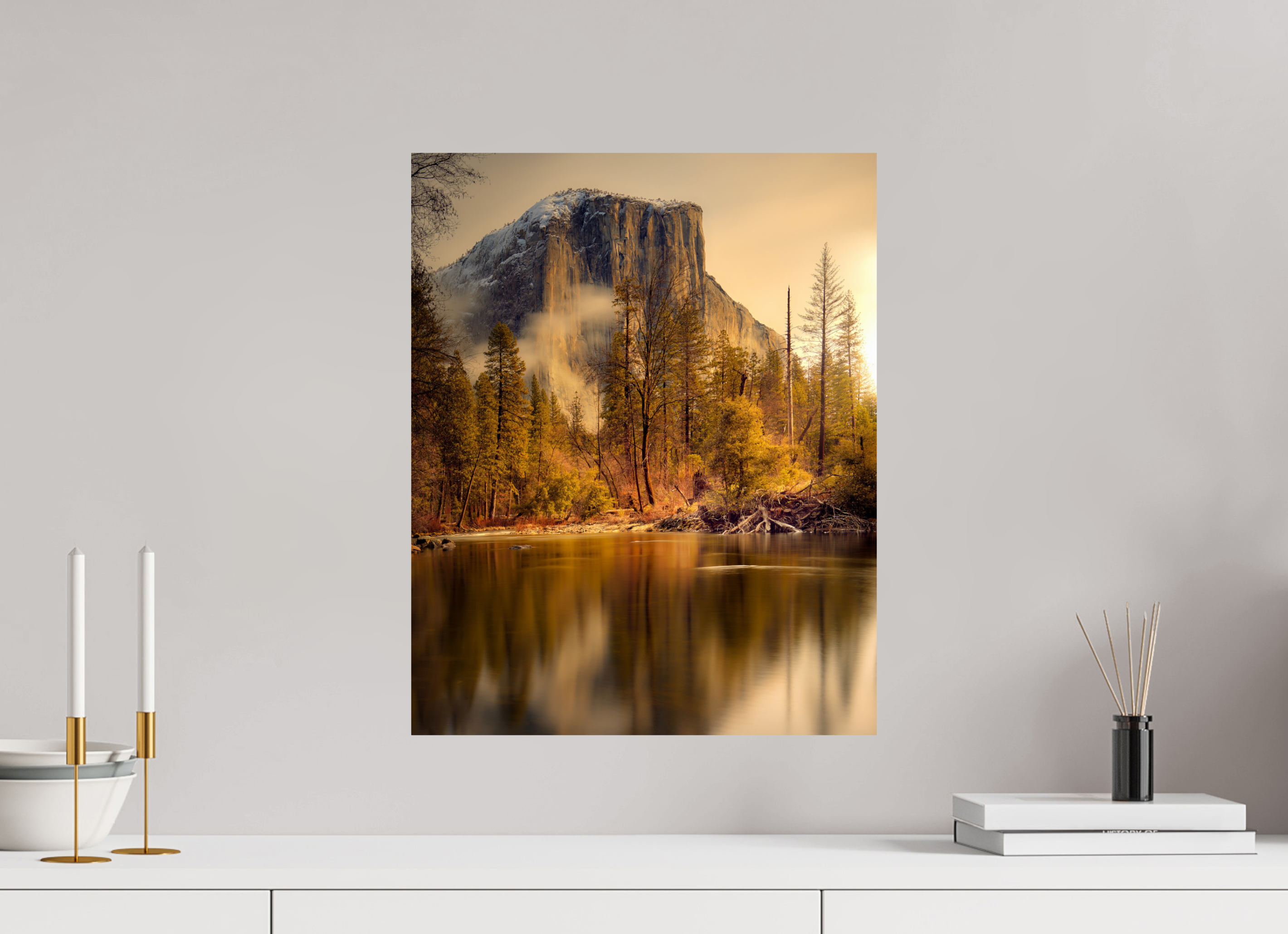 16 x 20″, Giclée Alu-Dibond Winter Sunrise At El Capitan