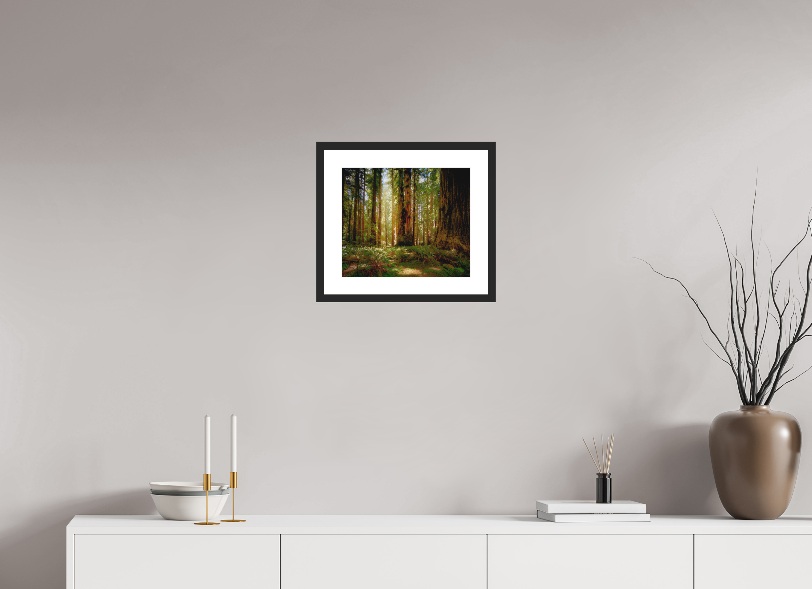 14 x 12″, Passe-Partout Black Frame Life & Light Beneath the Giants