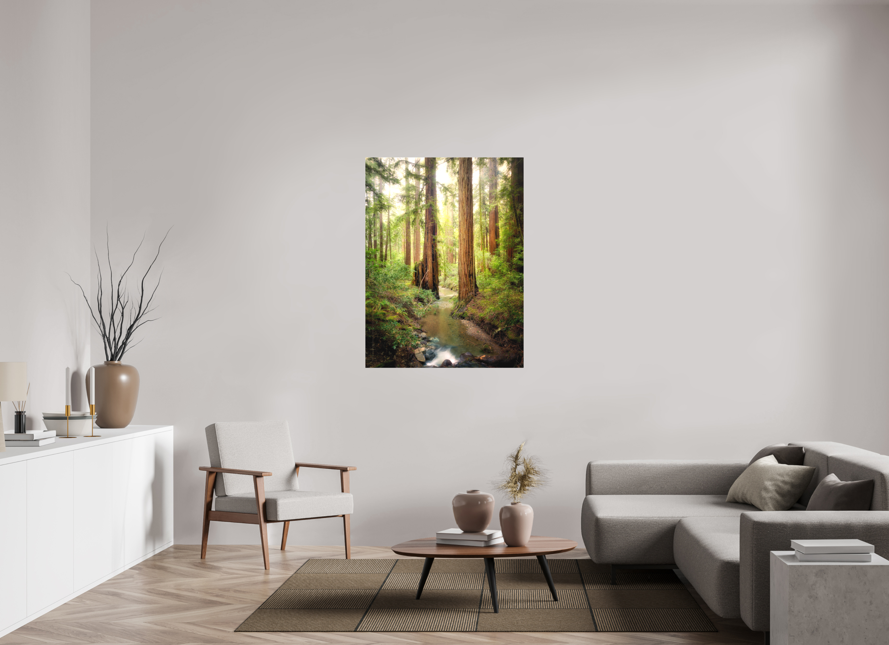 36 x 48″, Fine Art Textile Armstrong Woods III: Columnas