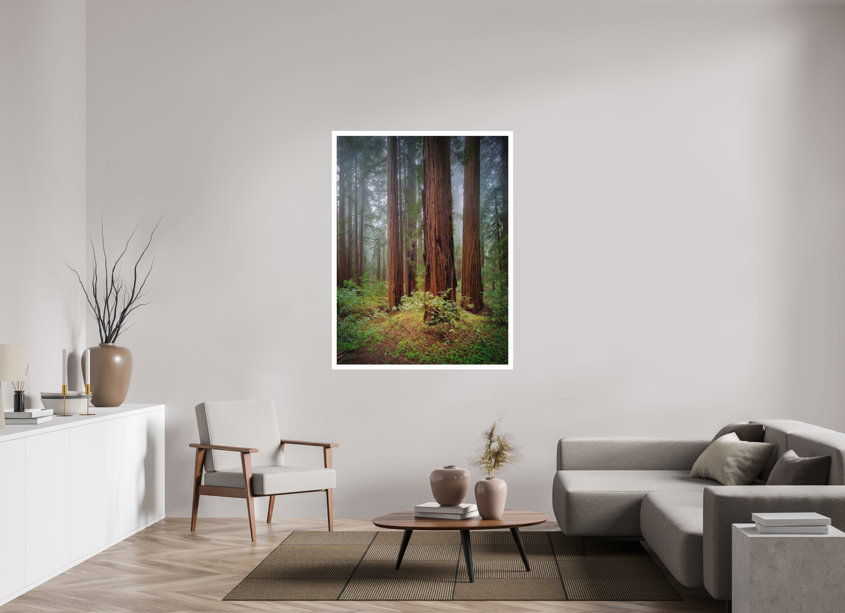 42 x 56″, Fine Art Bonded Acrylic Armstrong Redwoods I: Truncus Circle of Life