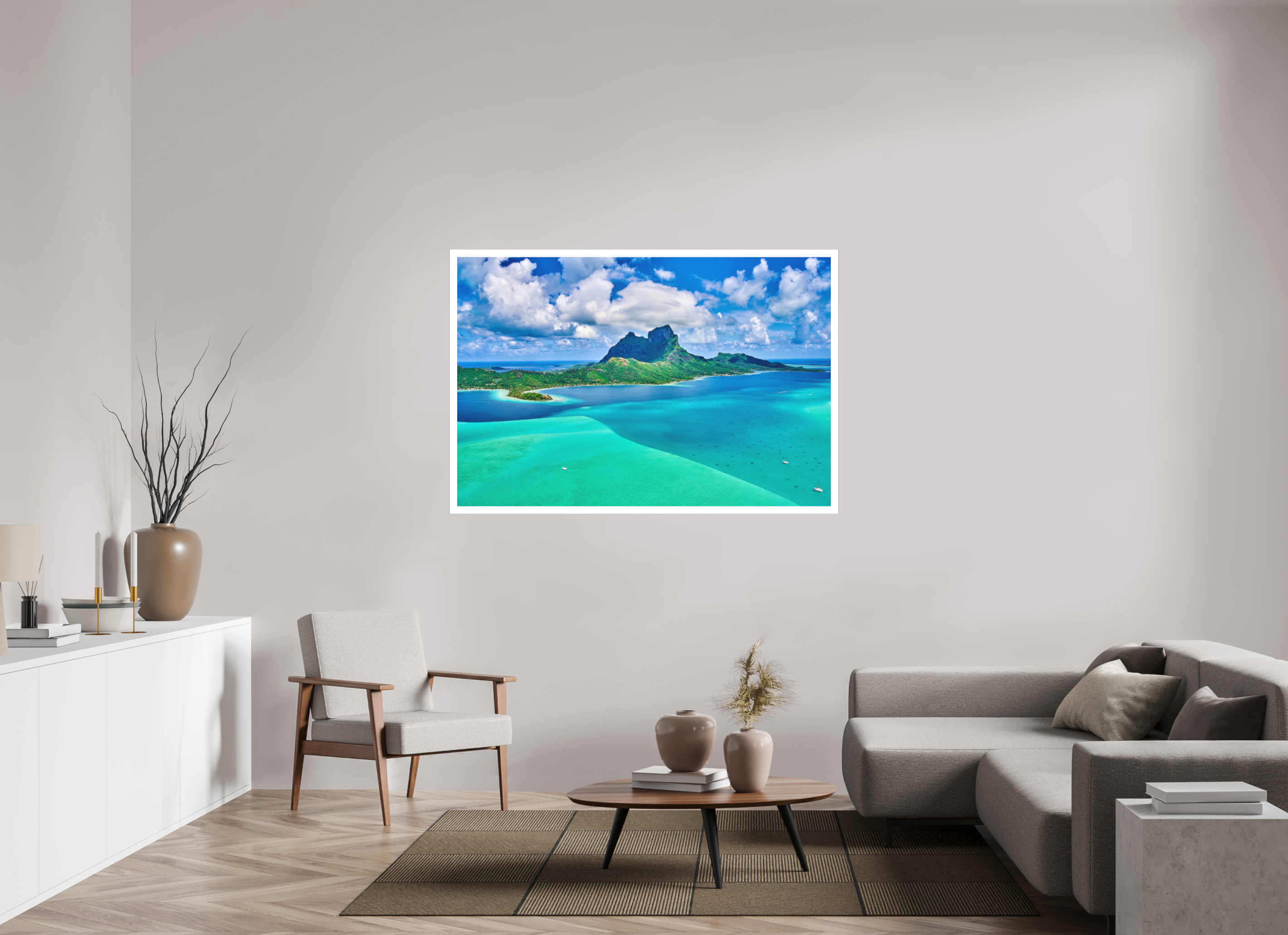 60 x 40″, Fine Art Bonded Acrylic Above Paradise