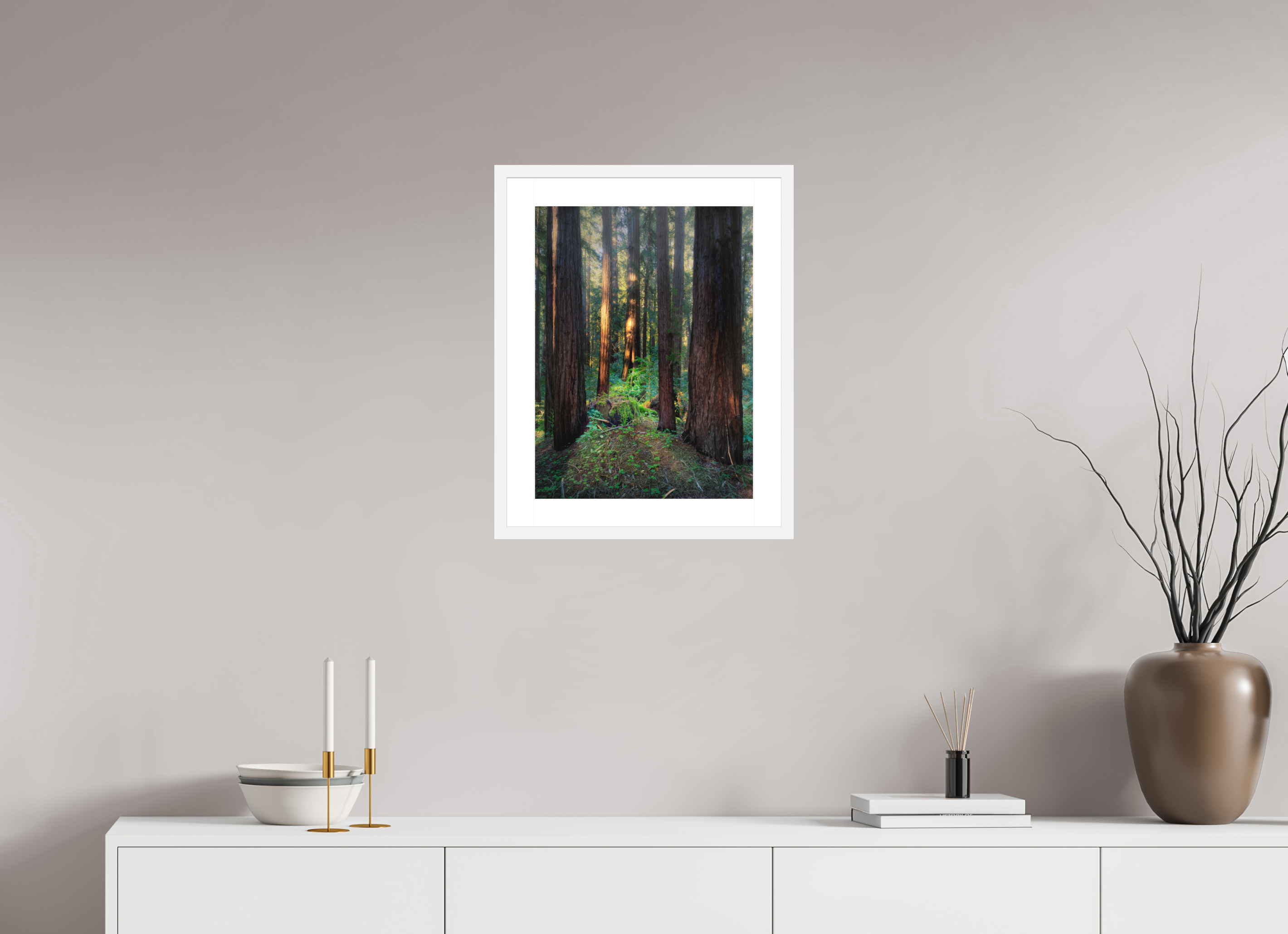 15 x 20″, Passe-Partout White Frame Armstrong Woods III: The Ring Cycle