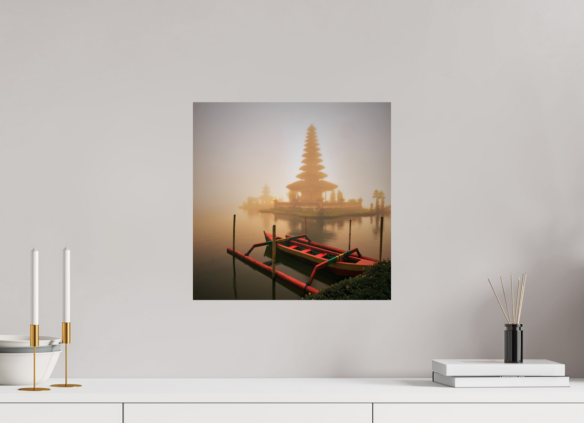 15 x 15″, Giclée Alu-Dibond Bali: Temple  Pura Ulun Danu Bratan