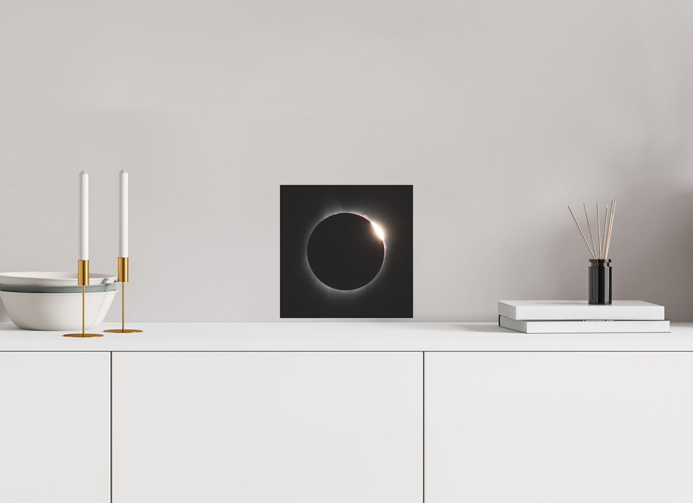 8 x 8″, Acrylic Block Gift Set 2017 Eclipse: The Diamonmd Ring in Oregon