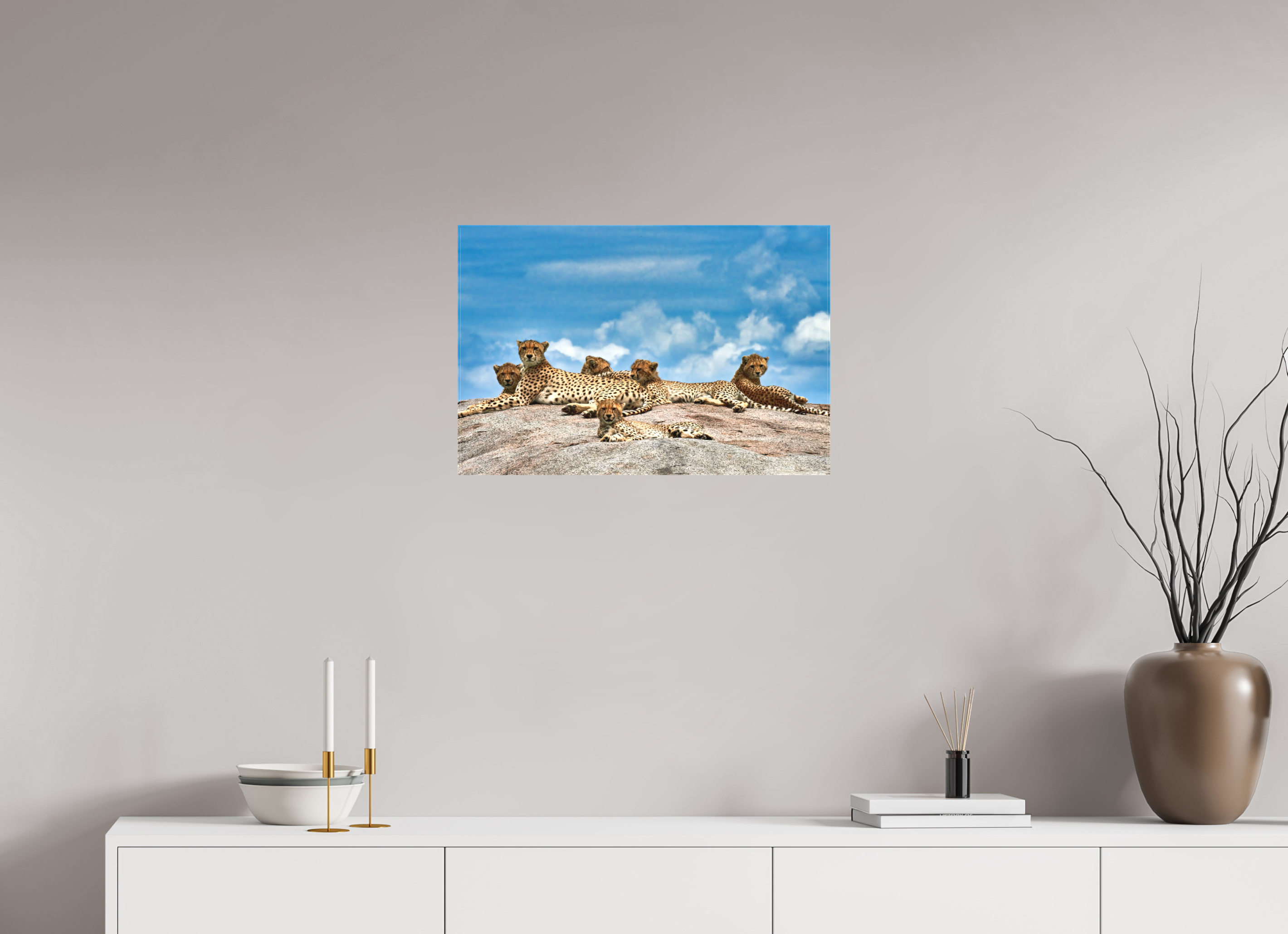 24 x 16″, Fine Art Textile Super Mom & Cubs