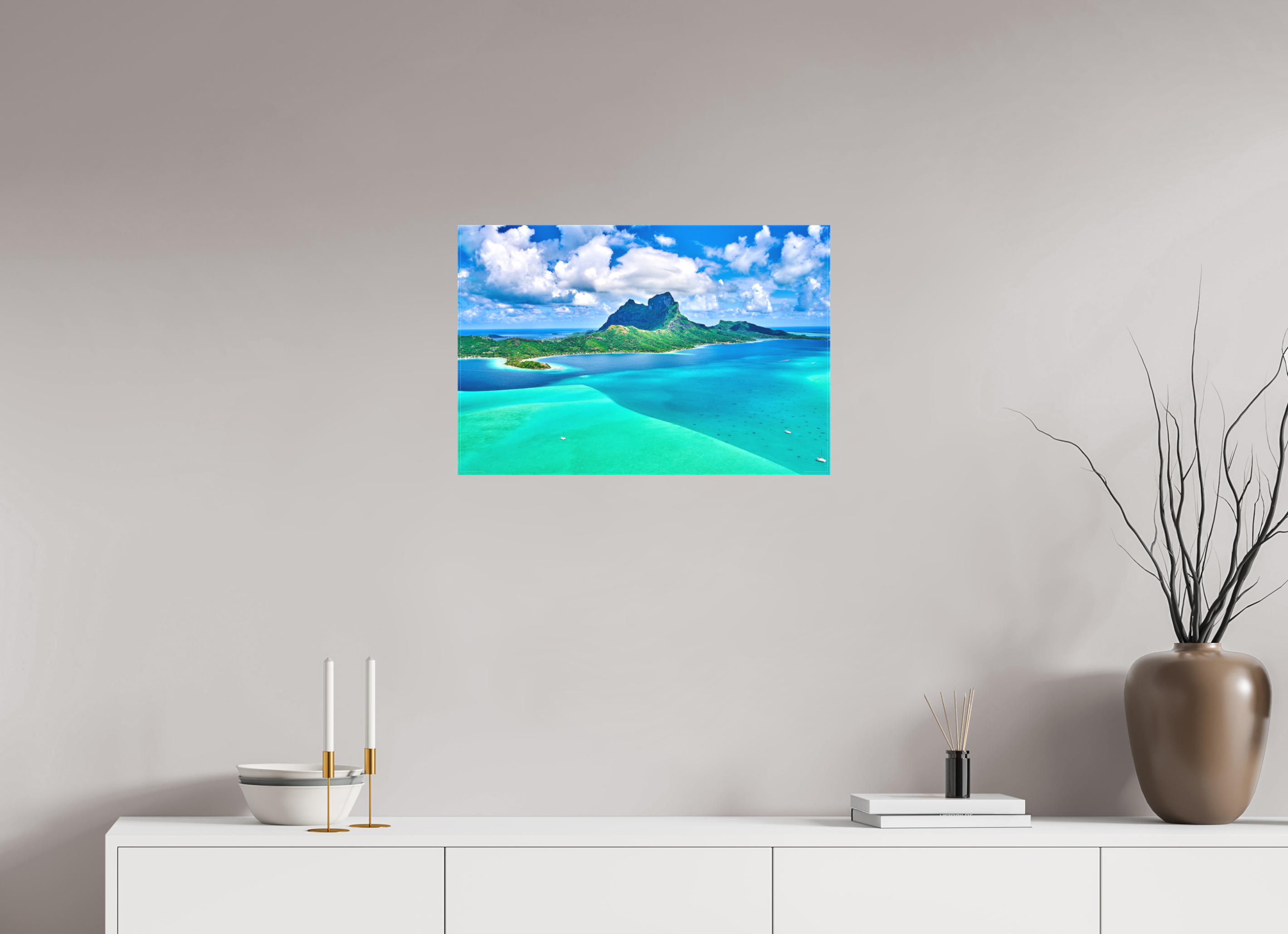 24 x 16″, Fine Art Textile Above Paradise
