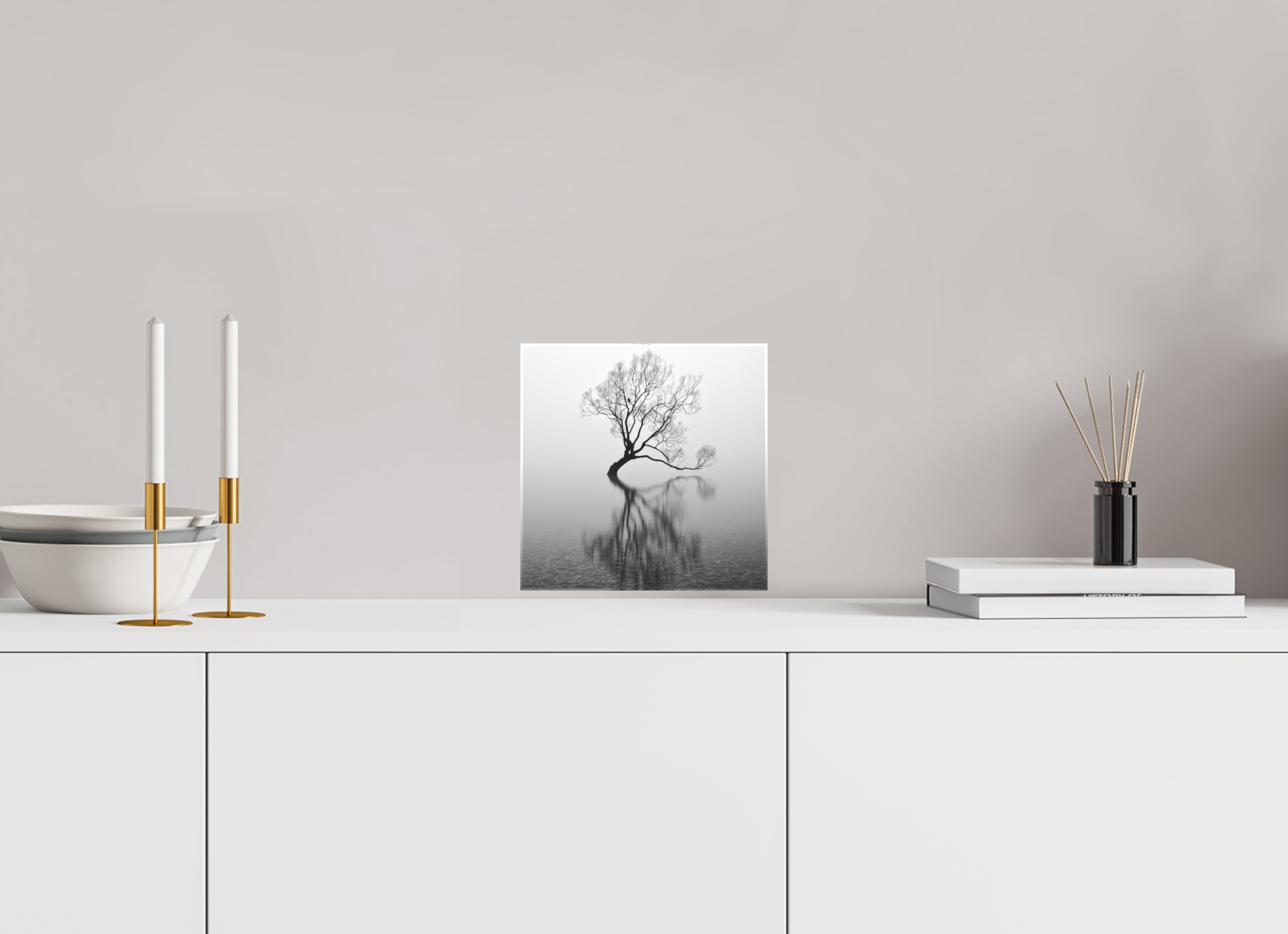 8 x 8″, Acrylic Block Gift Set Wanaka I: Rich Minimalism