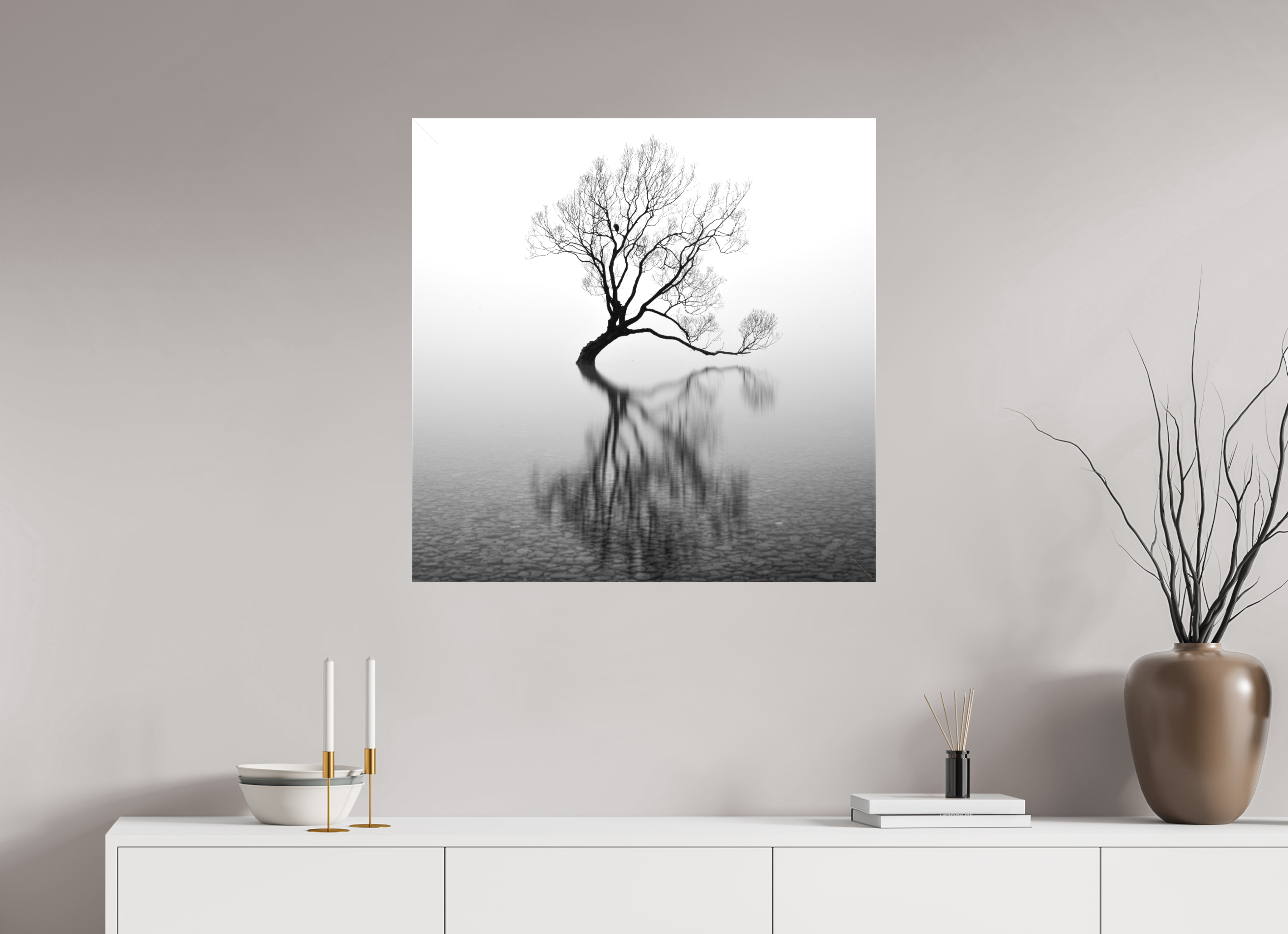 30 x 30″, Fine Art Textile Wanaka I: Rich Minimalism