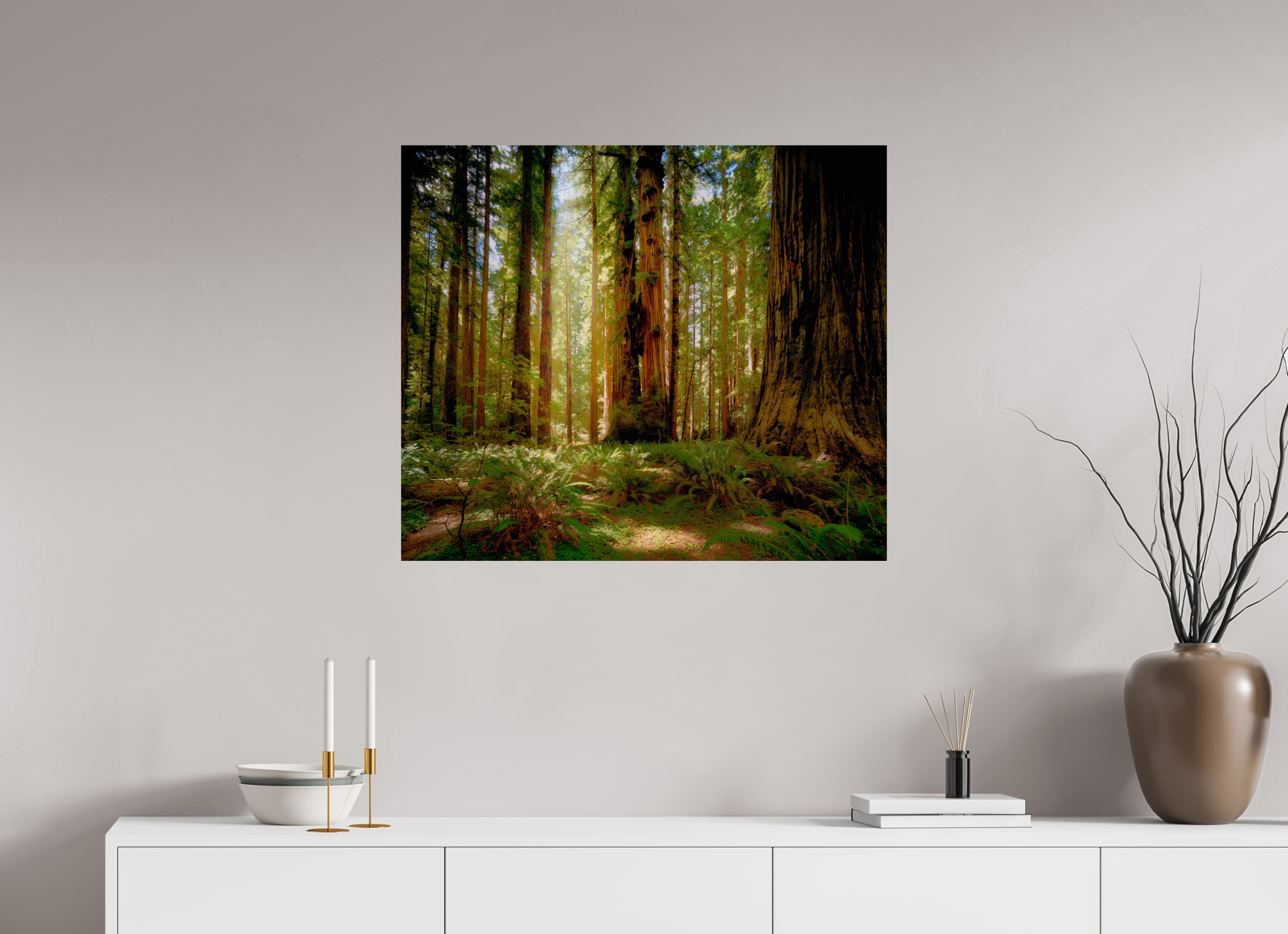 32.7 x 28″, Giclée Alu-Dibond Life & Light Beneath the Giants