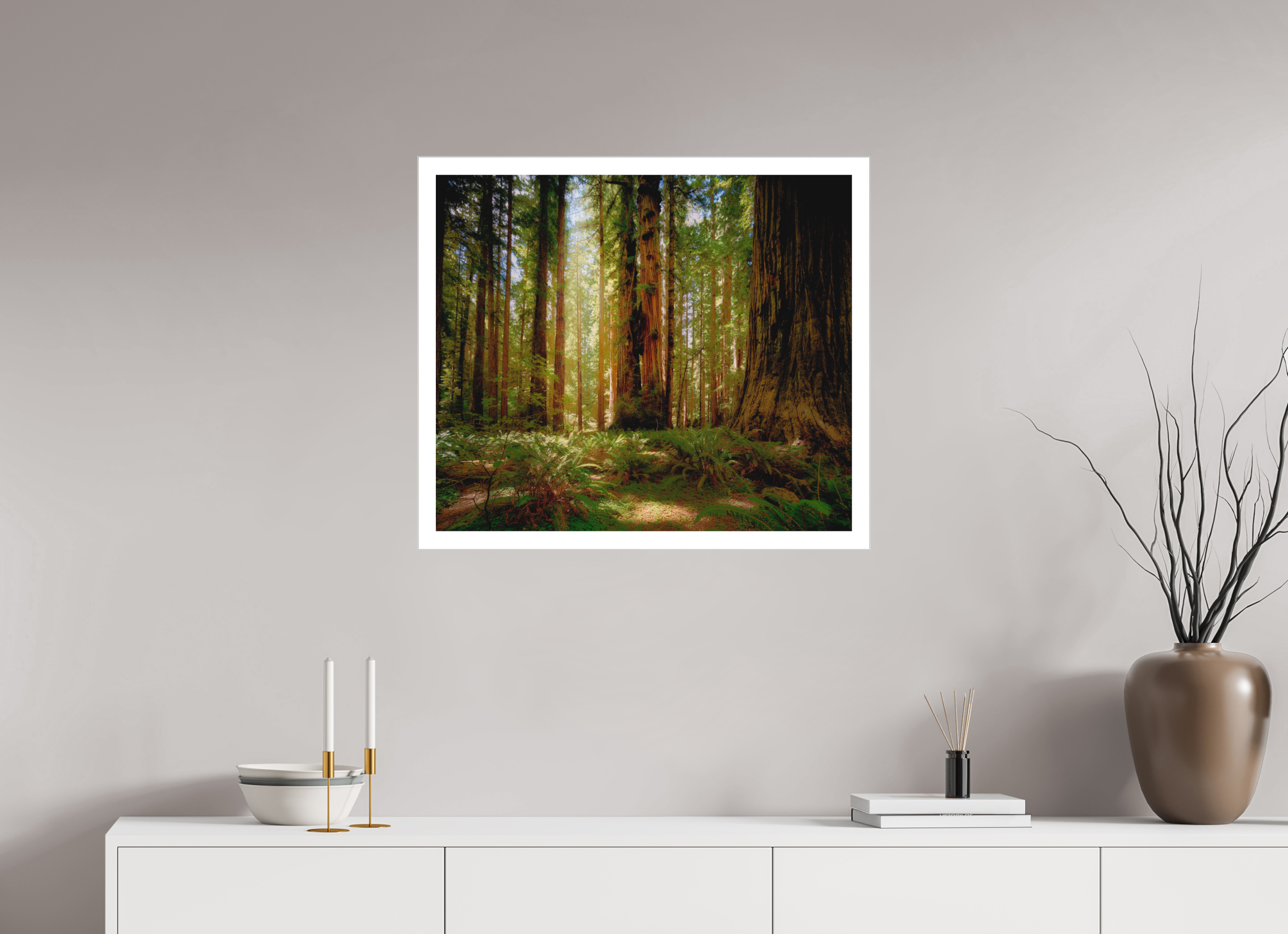 28 x 24″, Fine Art Bonded Acrylic Life & Light Beneath the Giants