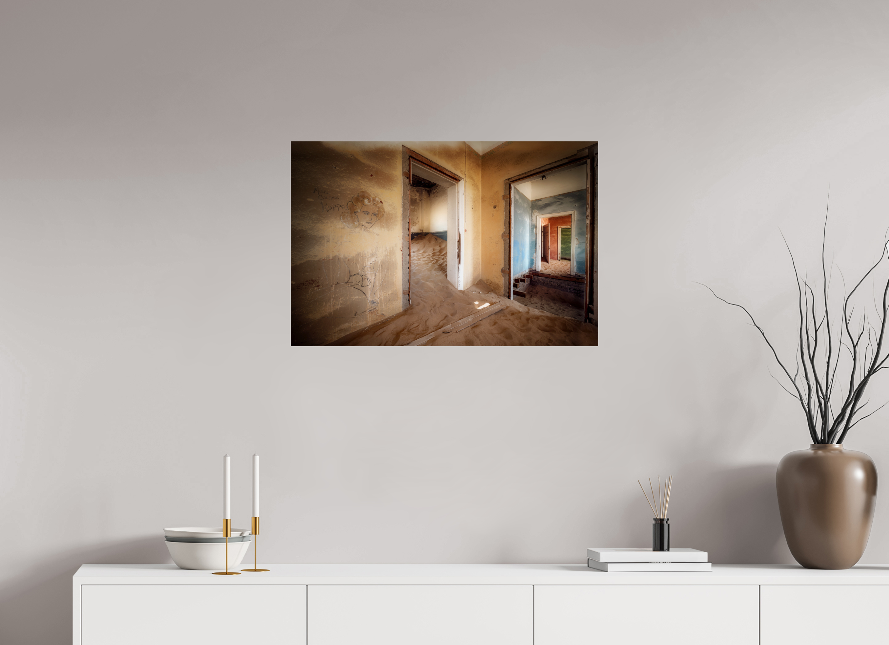 30 x 20″, Giclée Alu-Dibond Lost Dreams of Kolmanskop