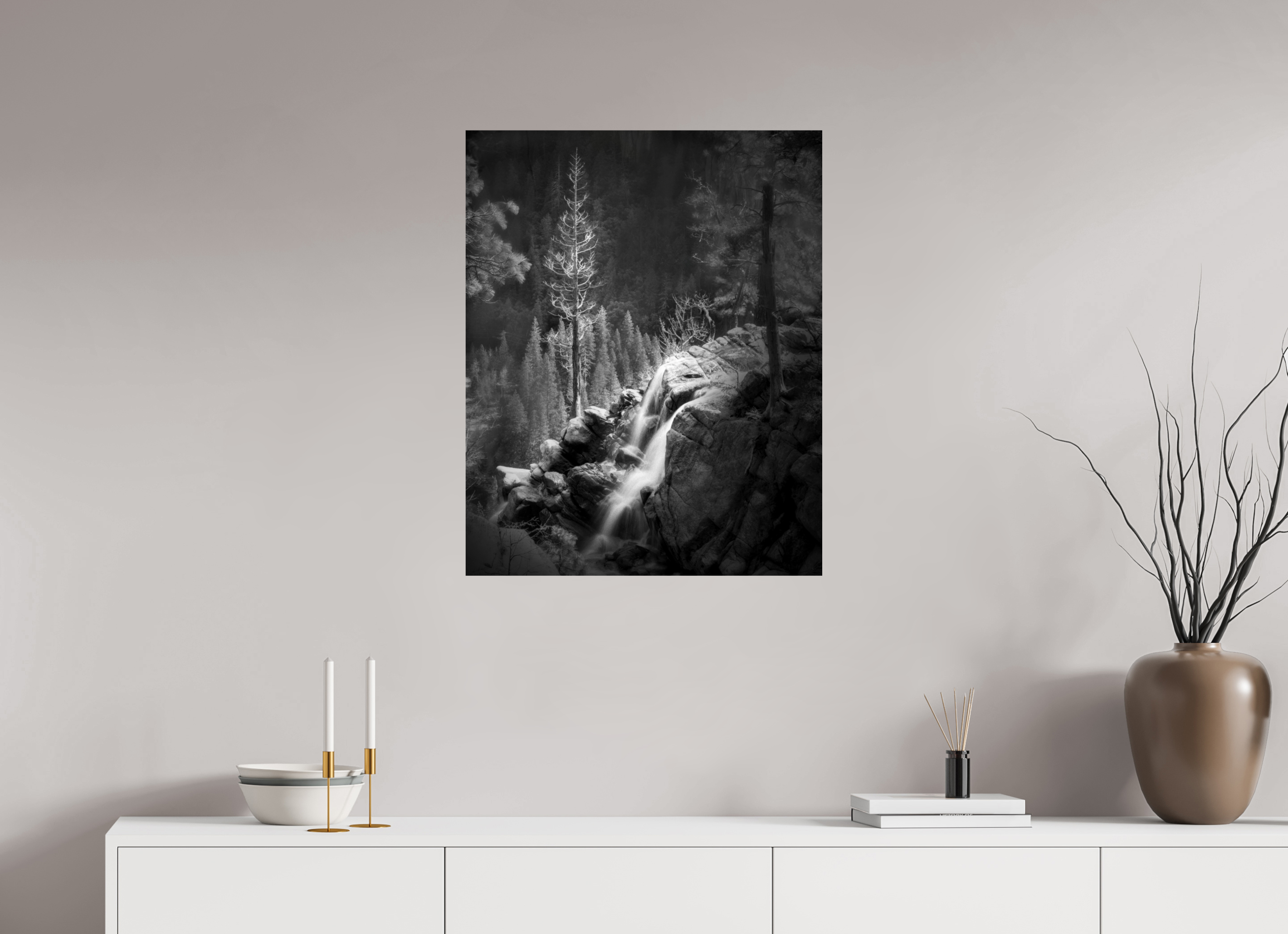 24 x 30″, Giclée Alu-Dibond Lucidum: Yosemite's Cascade Creek