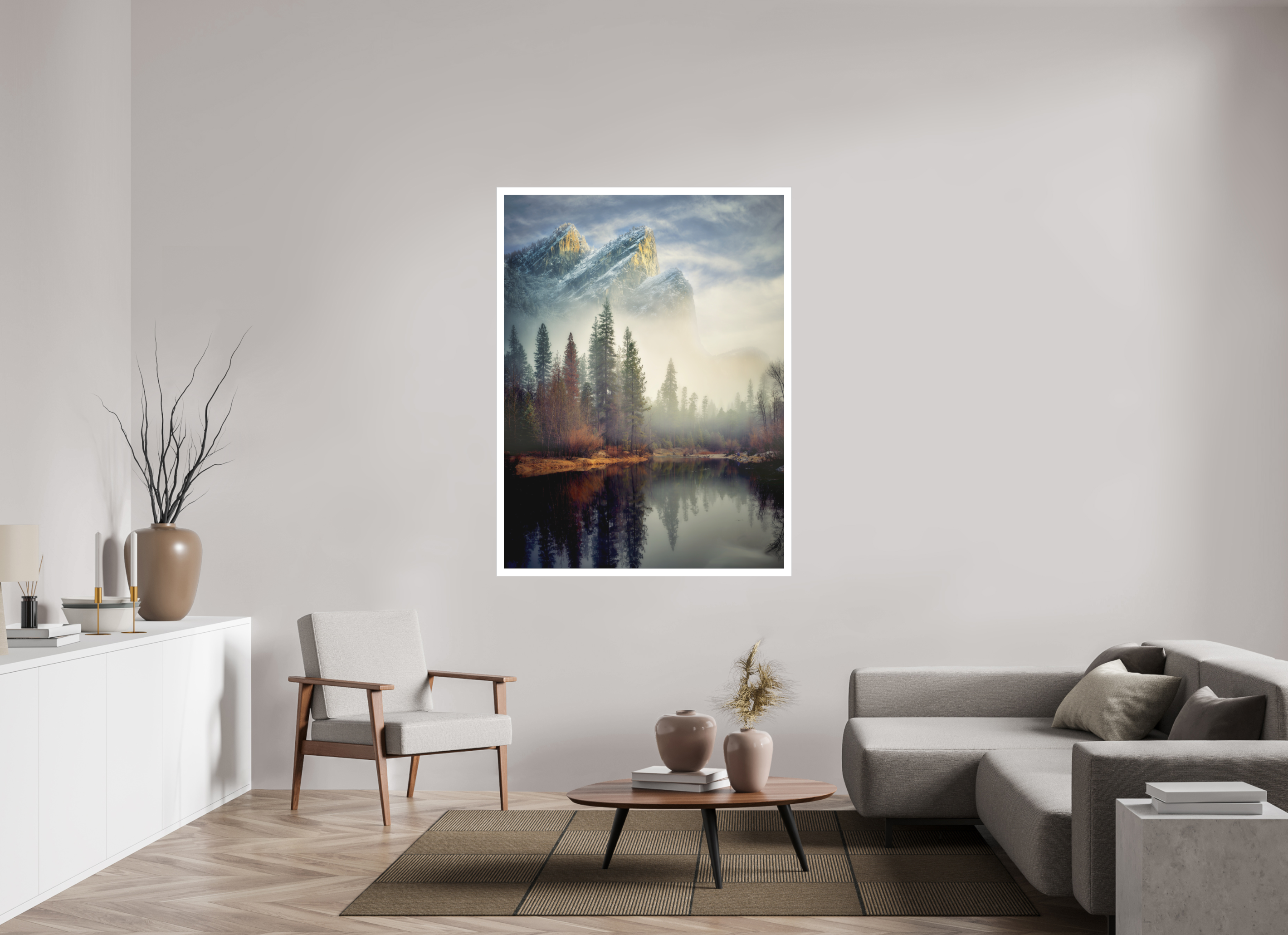 45 x 60″, Fine Art Bonded Acrylic Leviathans I: In the Mist of the Merced