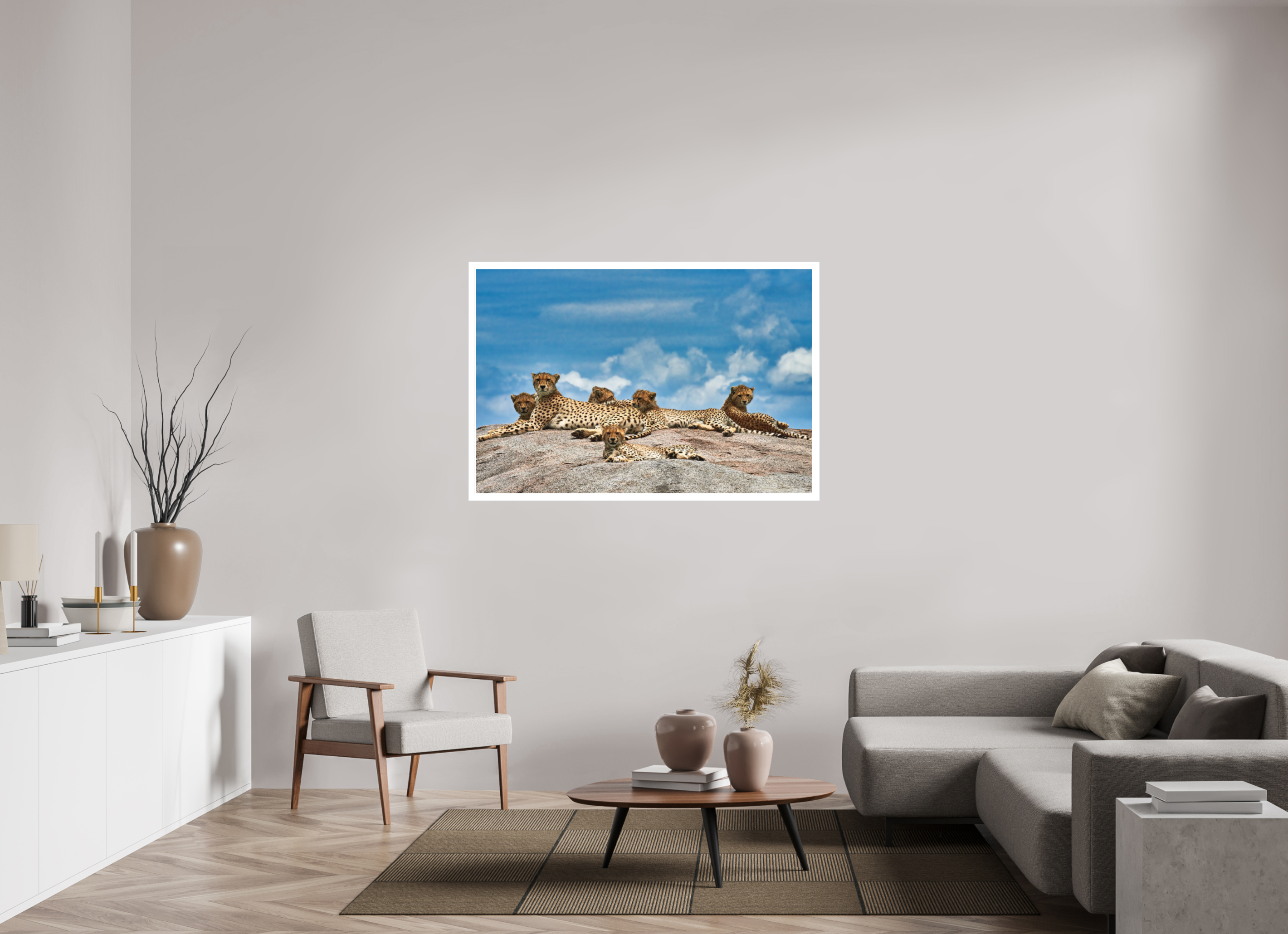 54 x 36″, Fine Art Bonded Acrylic Super Mom & Cubs