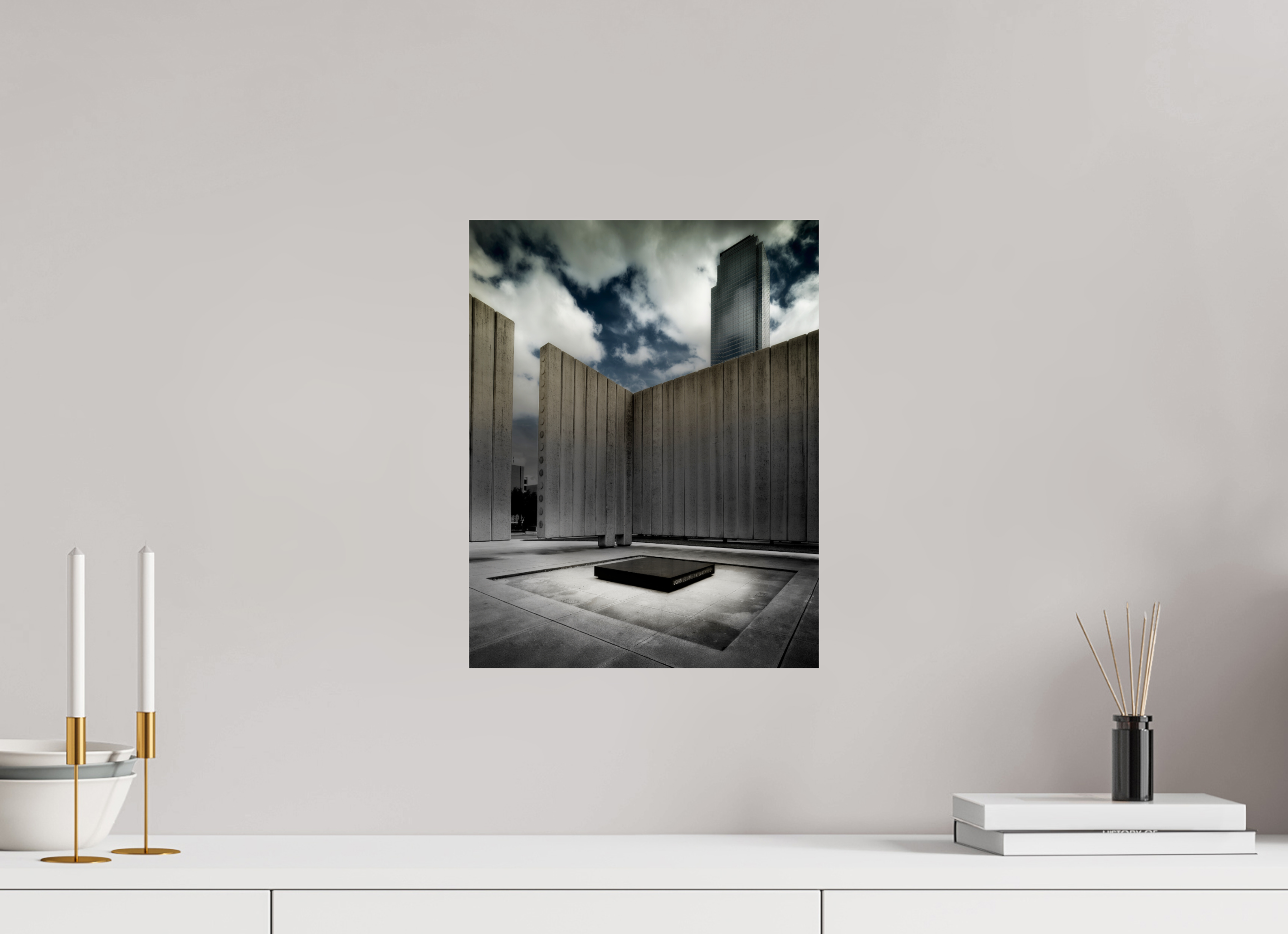 12 x 15.4″, Giclée Alu-Dibond 11.22.1963 — The JFK Memorial, Dallas
