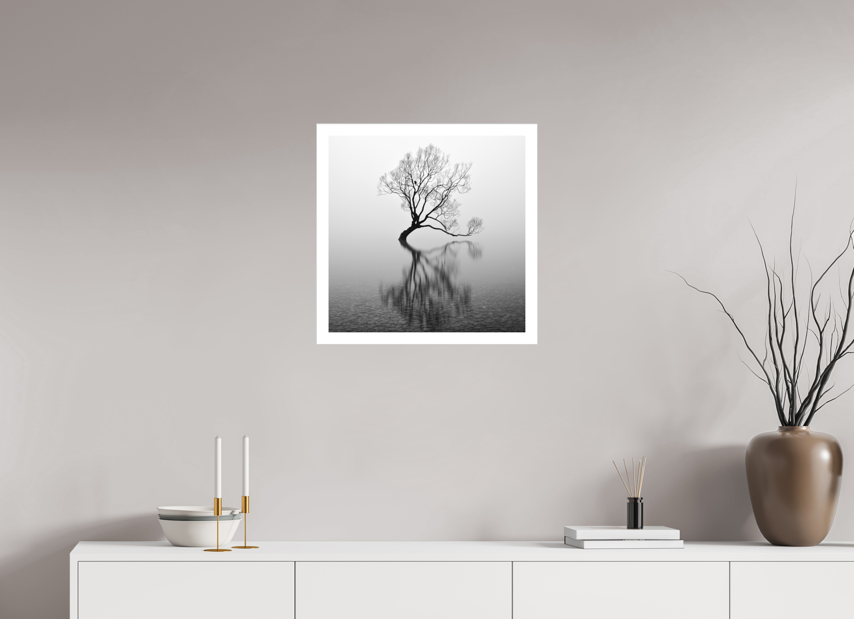 20 x 20″, Fine Art Bonded Acrylic Wanaka I: Rich Minimalism