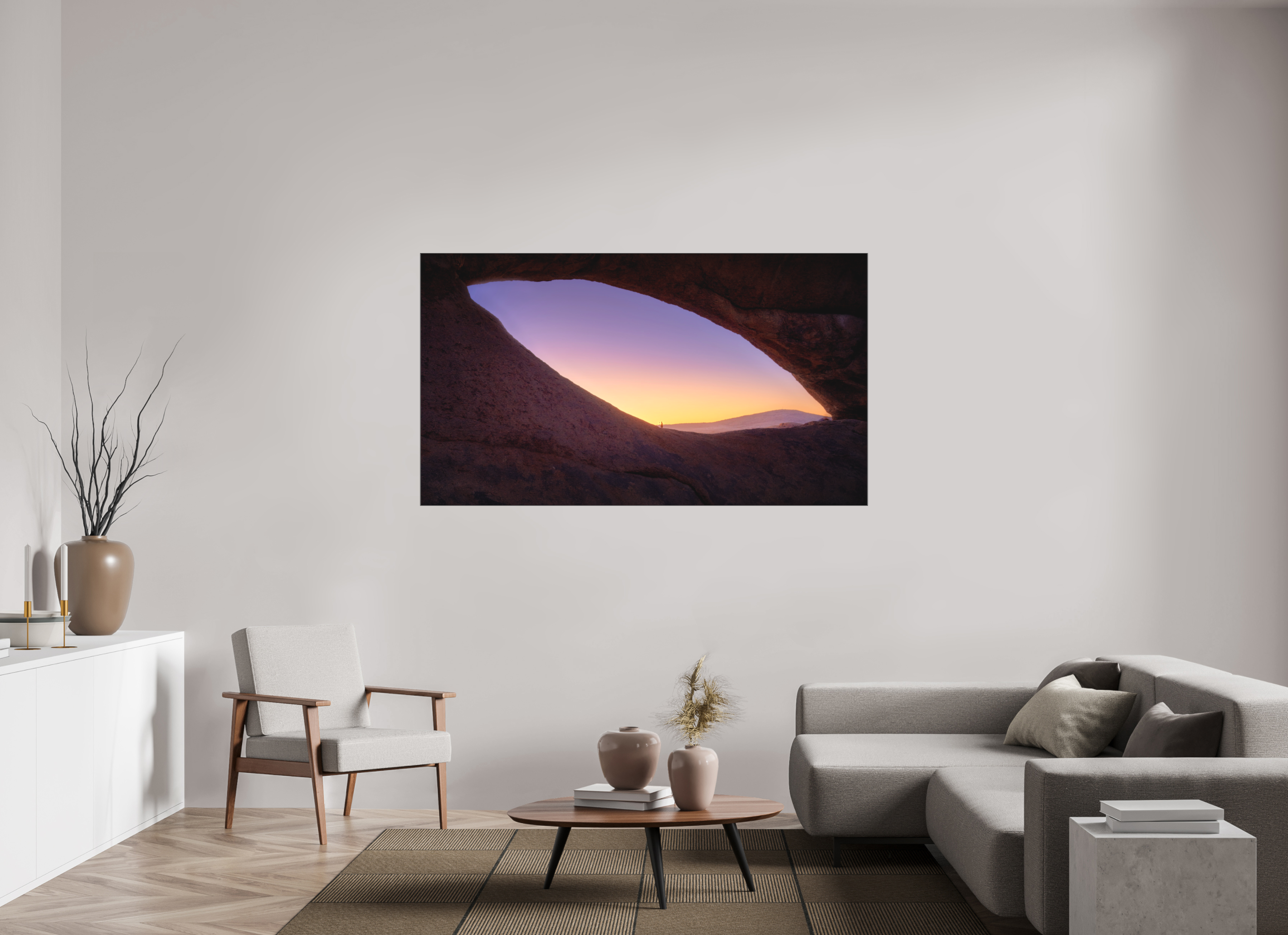 70 x 39.4″, Bonded Acrylic Black Frame Spitzkoppe — The Eye, Namibia