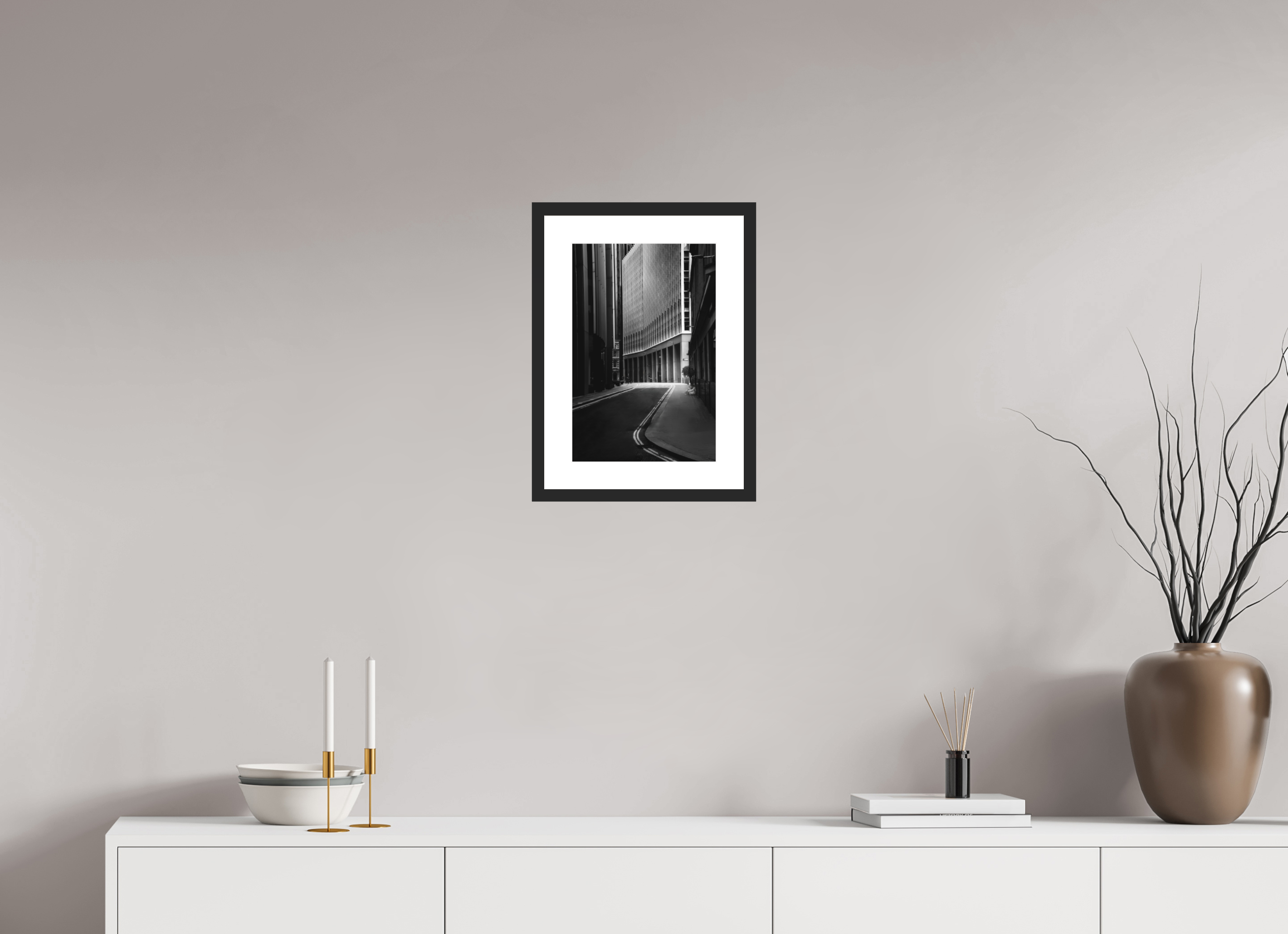 10 x 15″, Passe-Partout Black Frame Off Lime Street