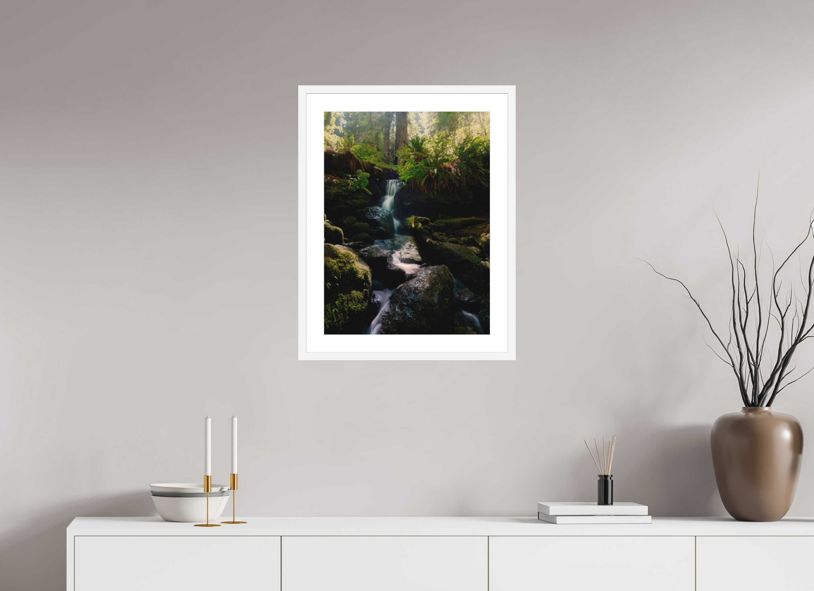 18 x 24″, Passe-Partout White Frame Trillium Falls