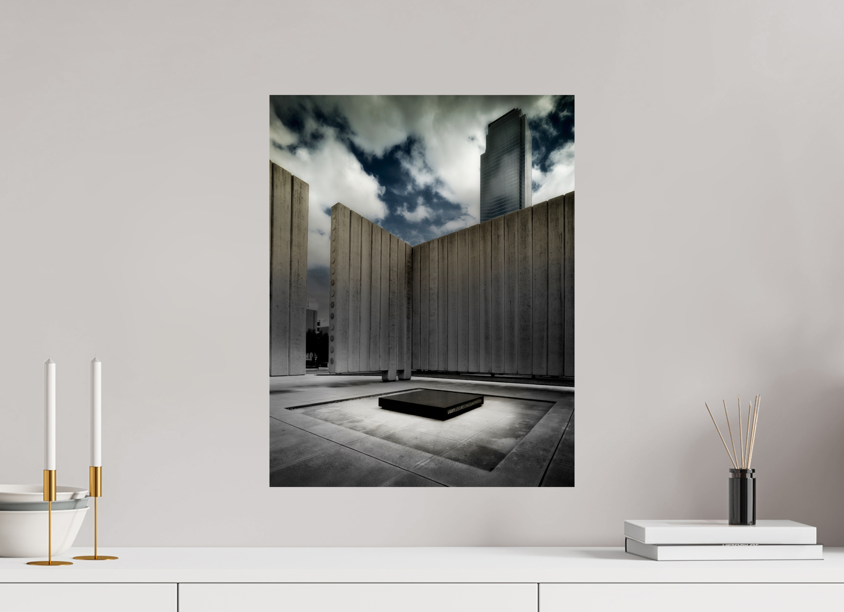 16 x 20.6″, Giclée Alu-Dibond 11.22.1963 — The JFK Memorial, Dallas