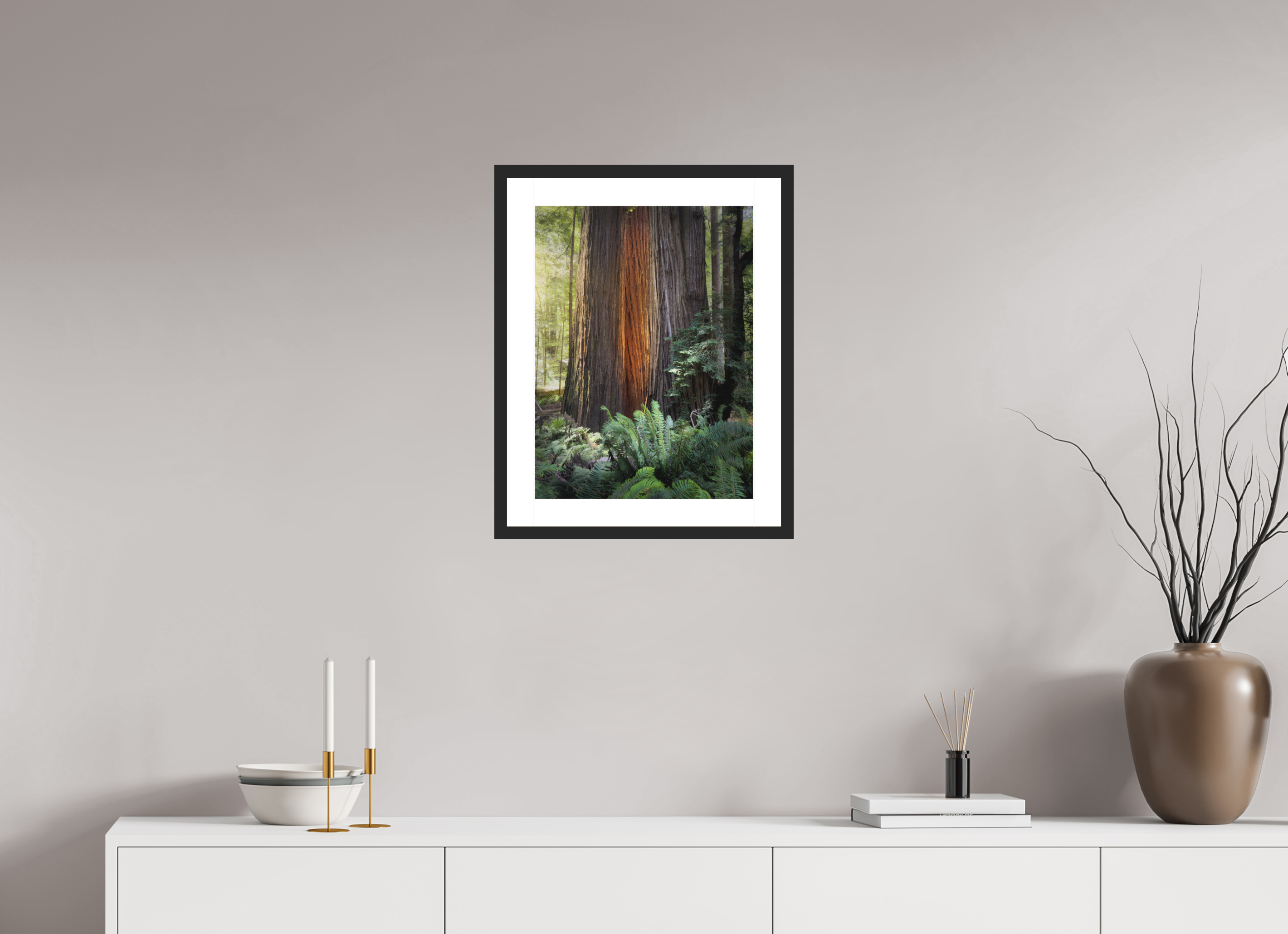15 x 20″, Passe-Partout Black Frame Glow in the Tall Trees Grove