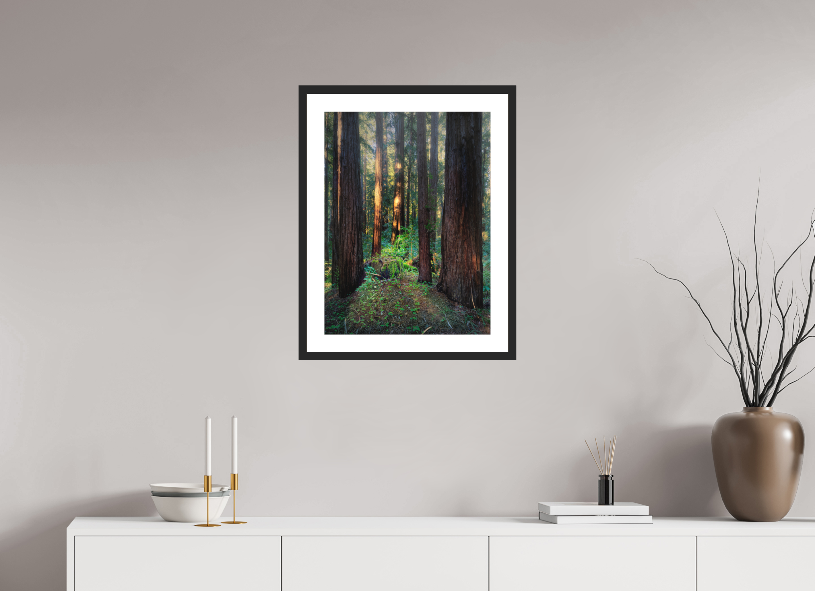 18 x 24″, Passe-Partout Black Frame Armstrong Woods III: The Ring Cycle