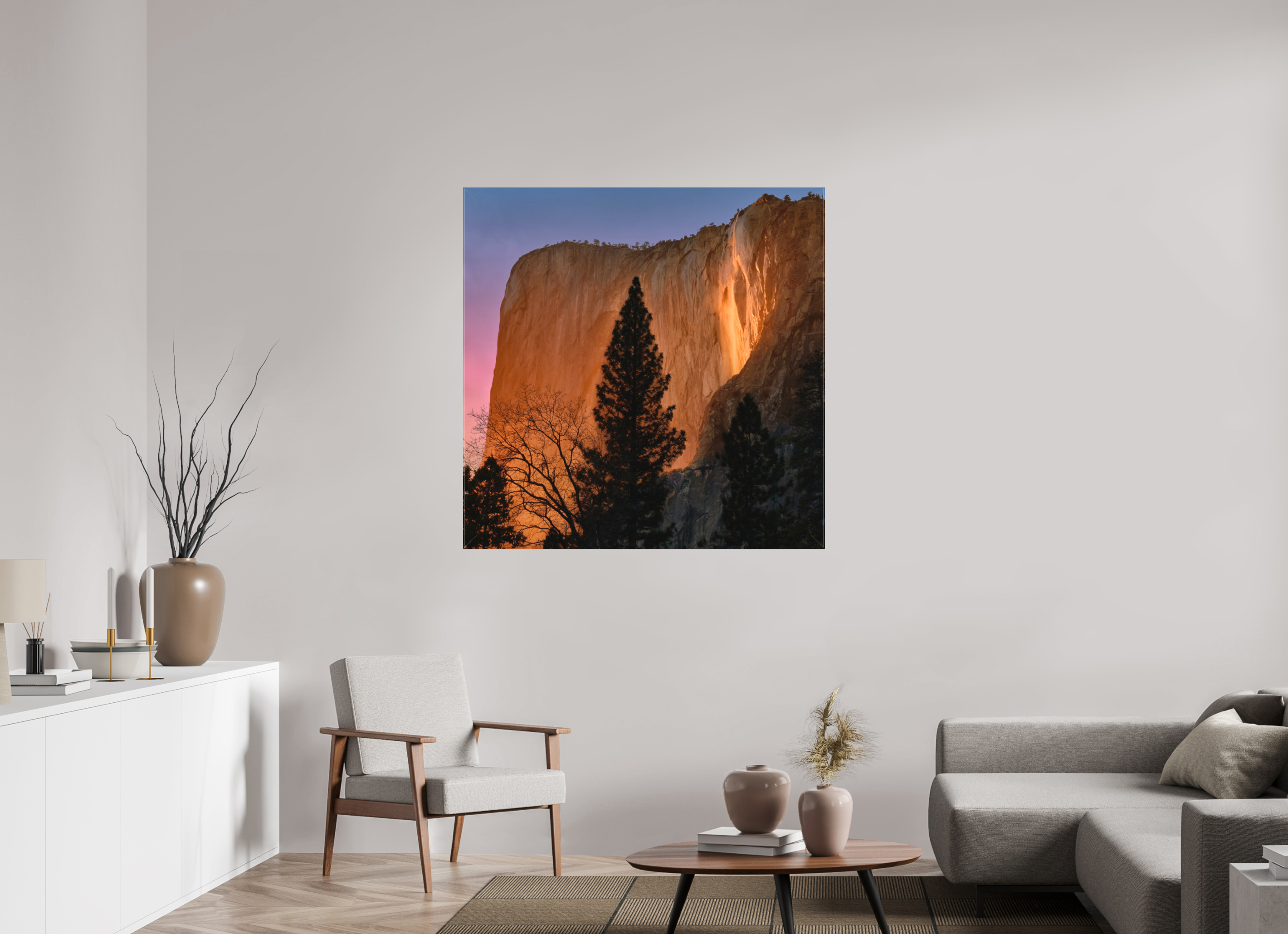 45 x 45″, Fine Art Textile Horsetail Fall 2025