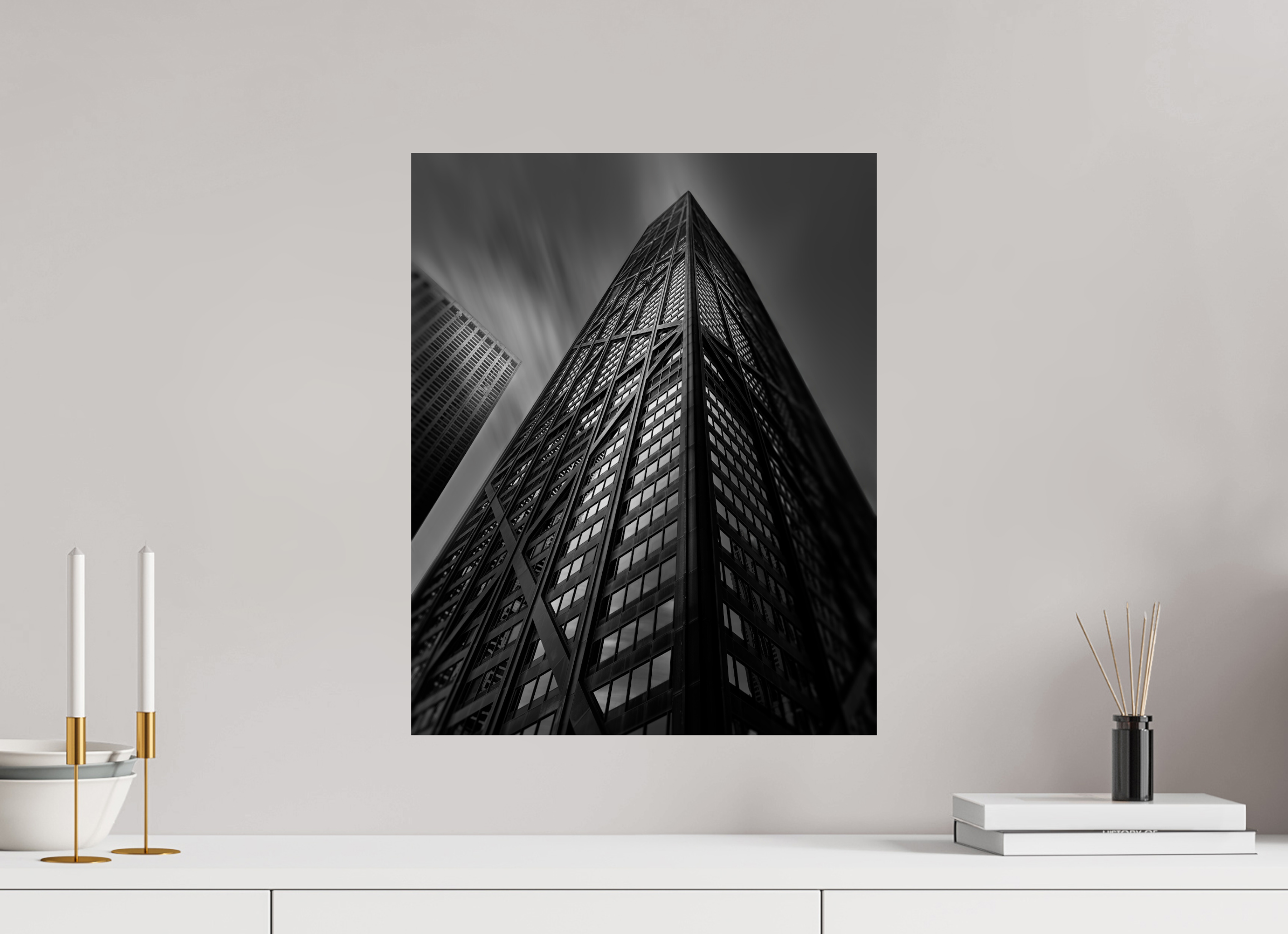 16 x 20″, Giclée Alu-Dibond Chicago's John Hancock Building